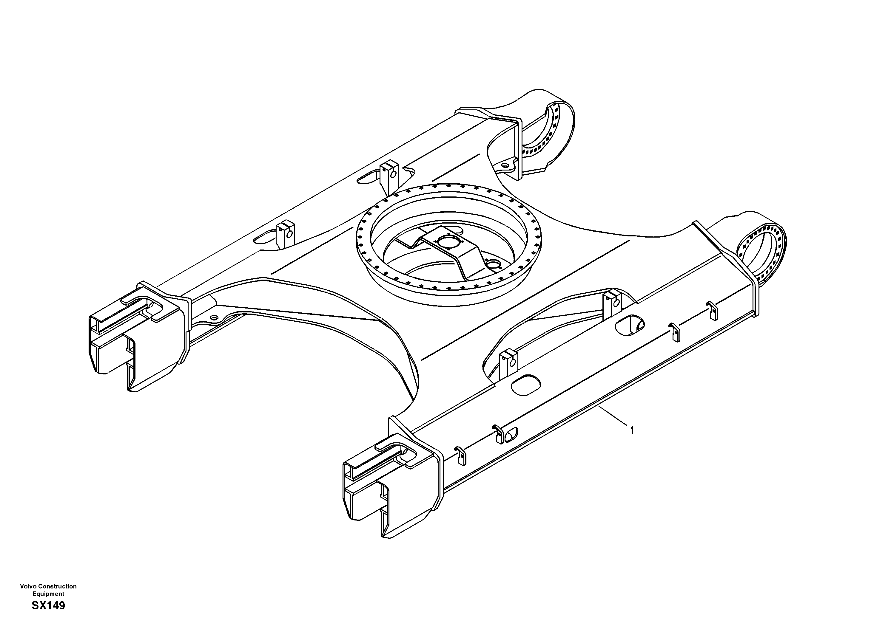 Схема запчастей Volvo EC330B - 63861 Рама экскаватора (ходовой части, шасси) EC330B