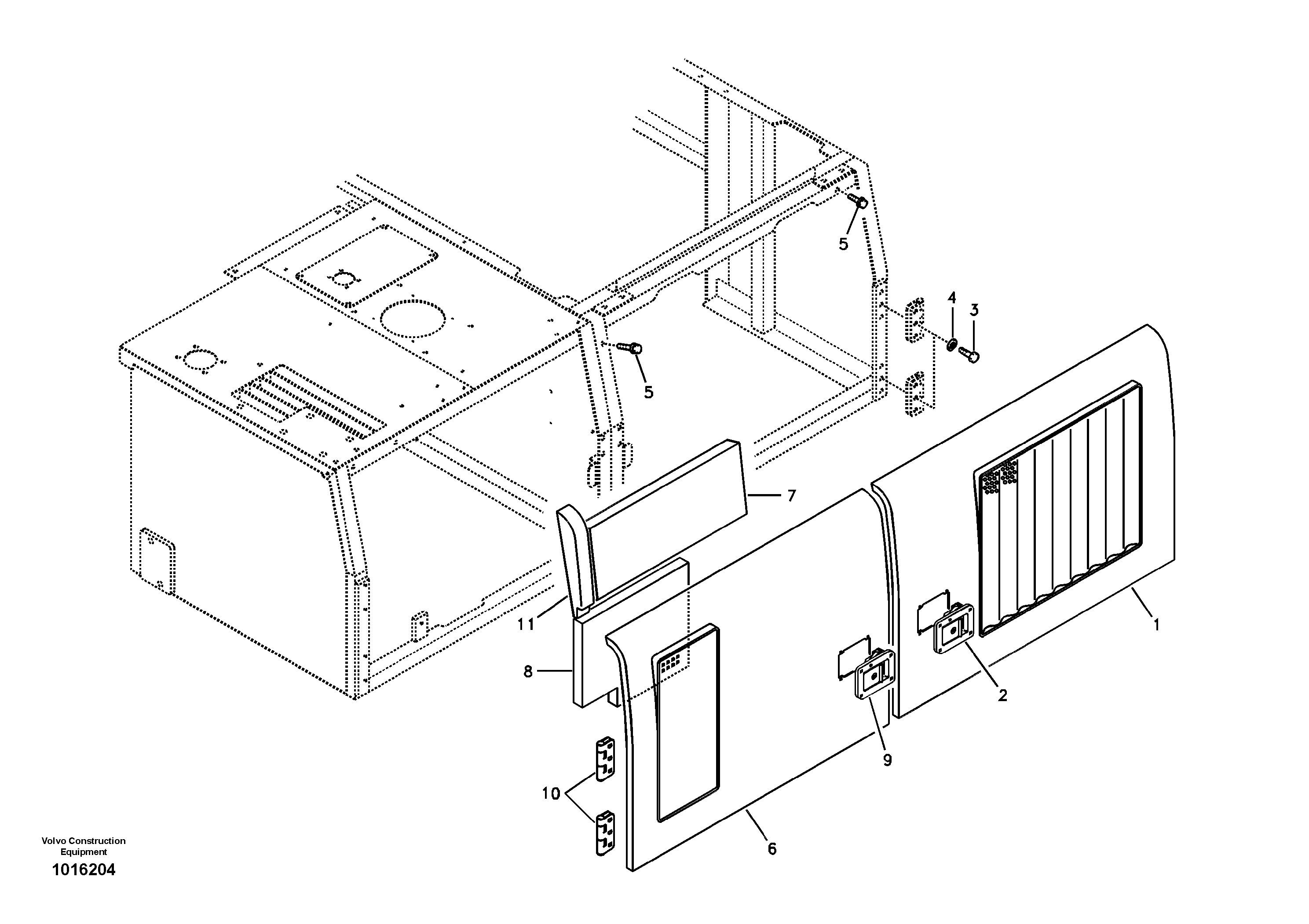 Схема запчастей Volvo EC330B - 36010 Door, side EC330B