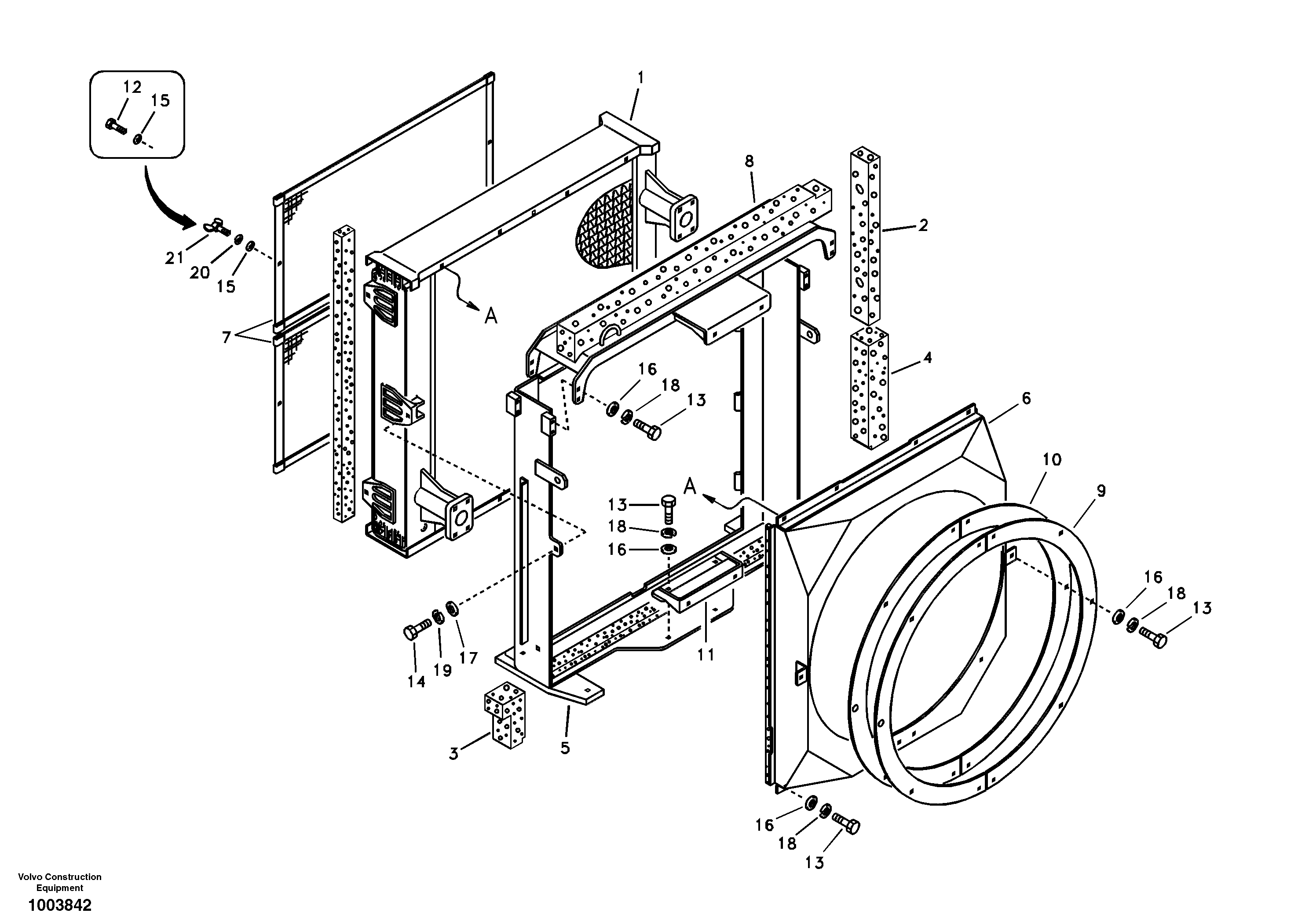 Схема запчастей Volvo EC330B - 34911 Hydraulic system, oil cooler EC330B