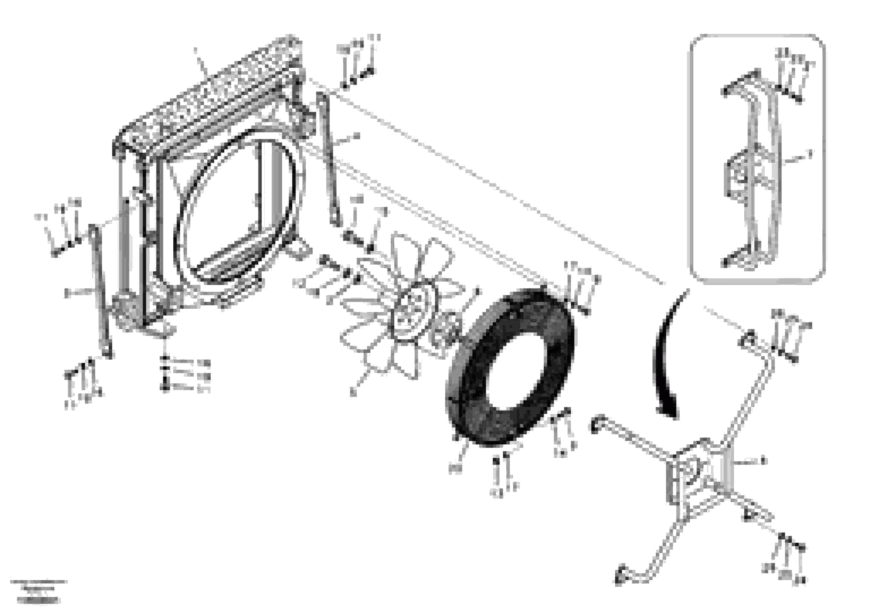 Схема запчастей Volvo EC330B - 43434 Hydraulic system, oil cooler mount EC330B