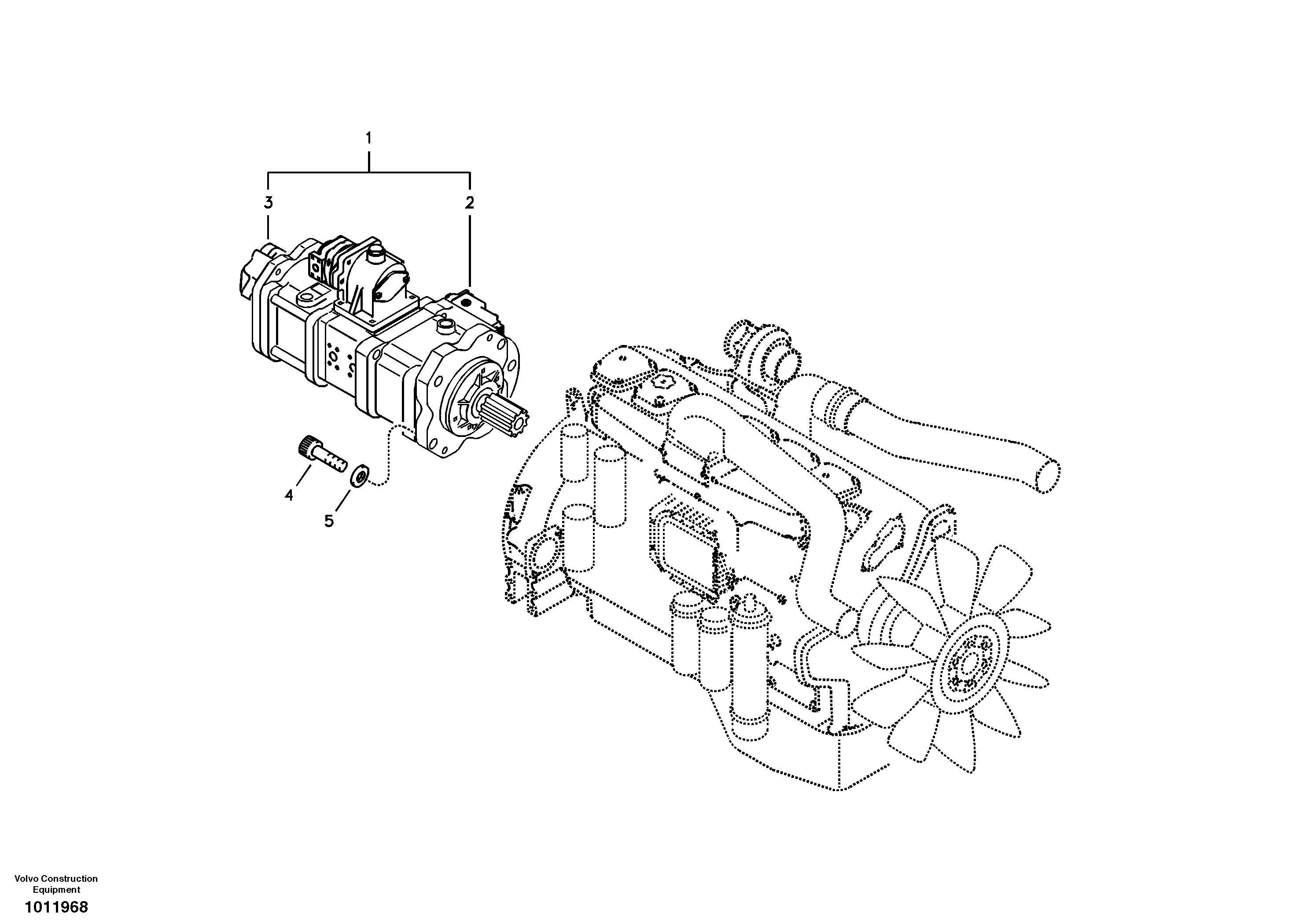 Схема запчастей Volvo EC330B - 17434 Pump installation EC330B