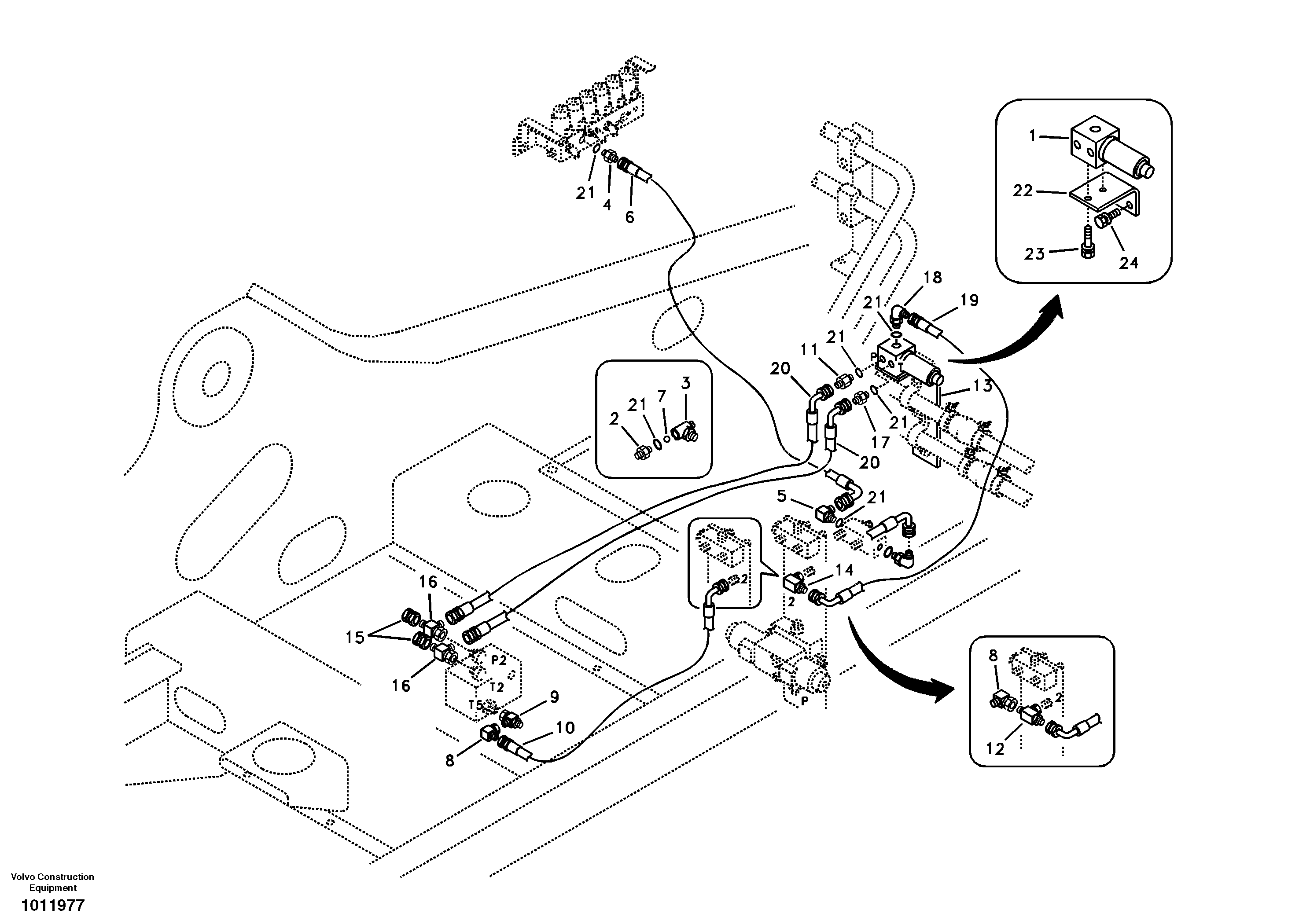 Схема запчастей Volvo EC330B - 99479 Servo system, hammer and shear EC330B