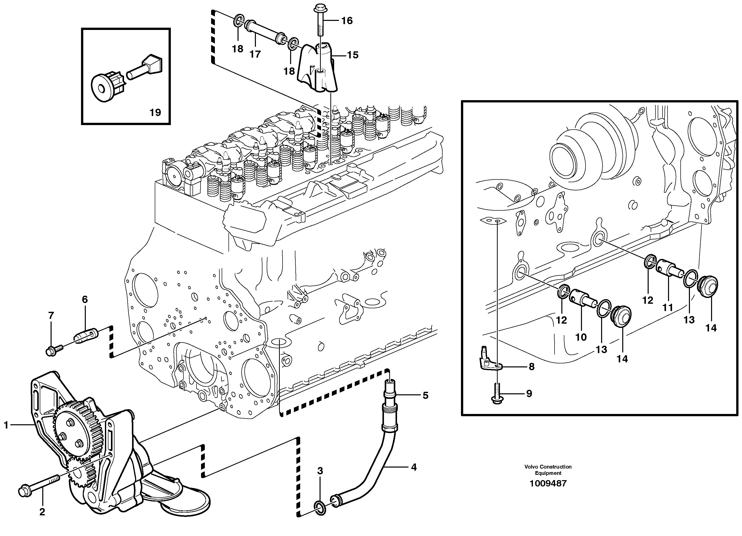 Схема запчастей Volvo EC330B - 39447 Система масляной смазки EC330B