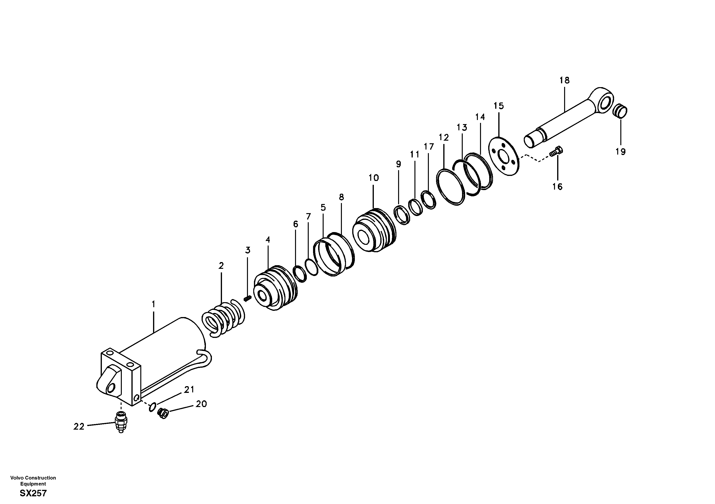Схема запчастей Volvo EC330B - 34544 Quick fit cylinder EC330B