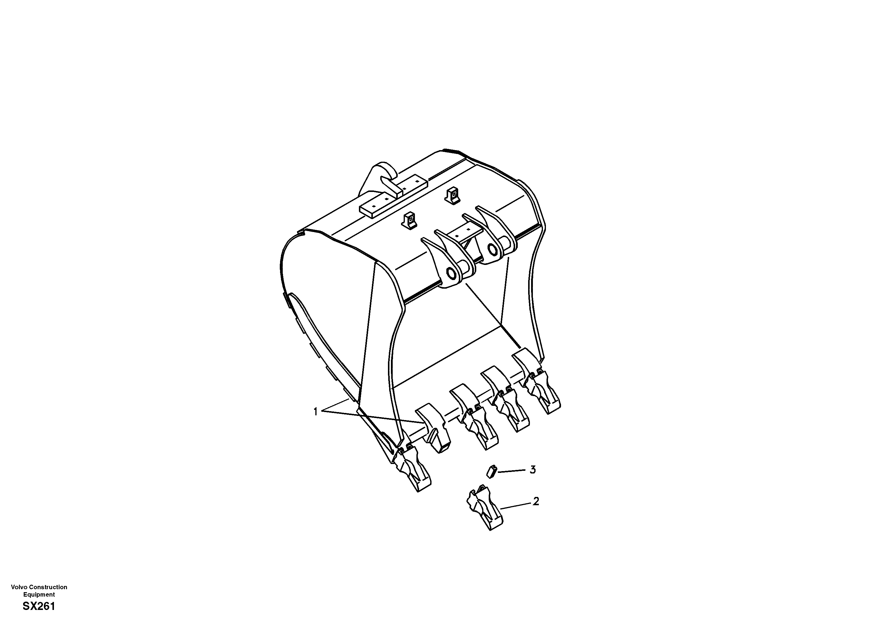 Схема запчастей Volvo EC330B - 41707 Buckets for Quickfit EC330B