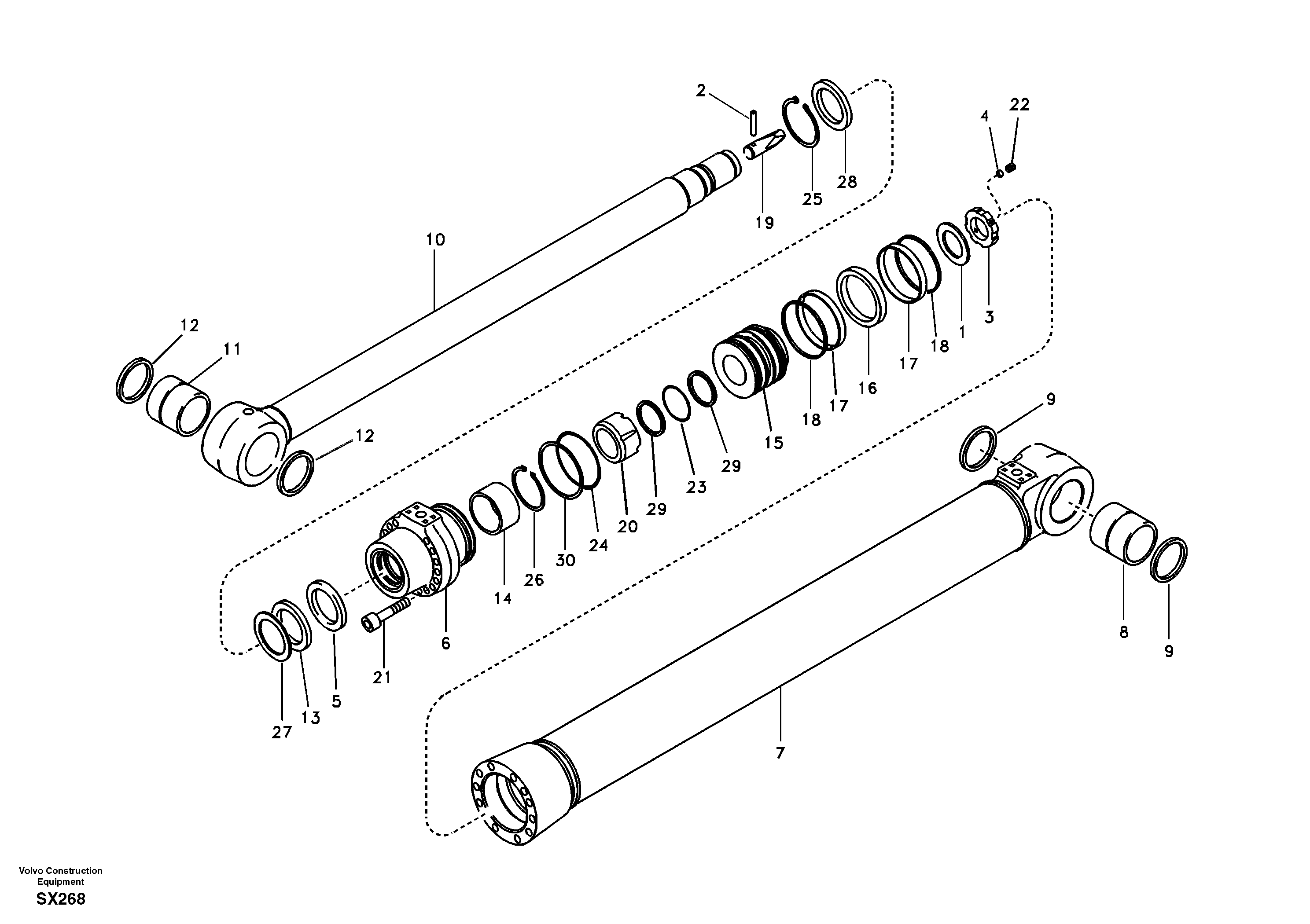 Схема запчастей Volvo EC330B - 89298 Dipper arm cylinder EC330B