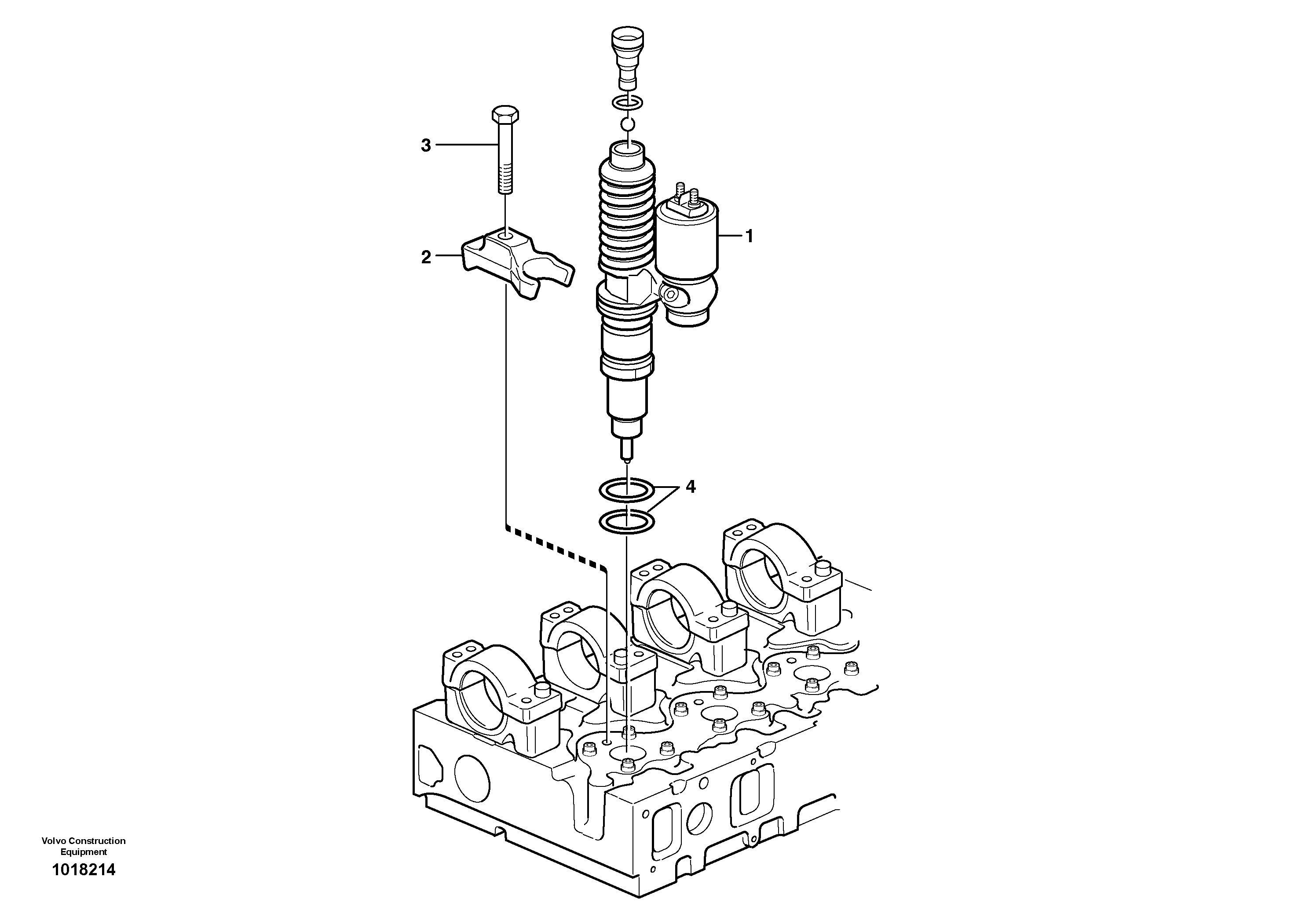 Схема запчастей Volvo EC330B - 27410 Форсунка топливная (инжектор) EC330B