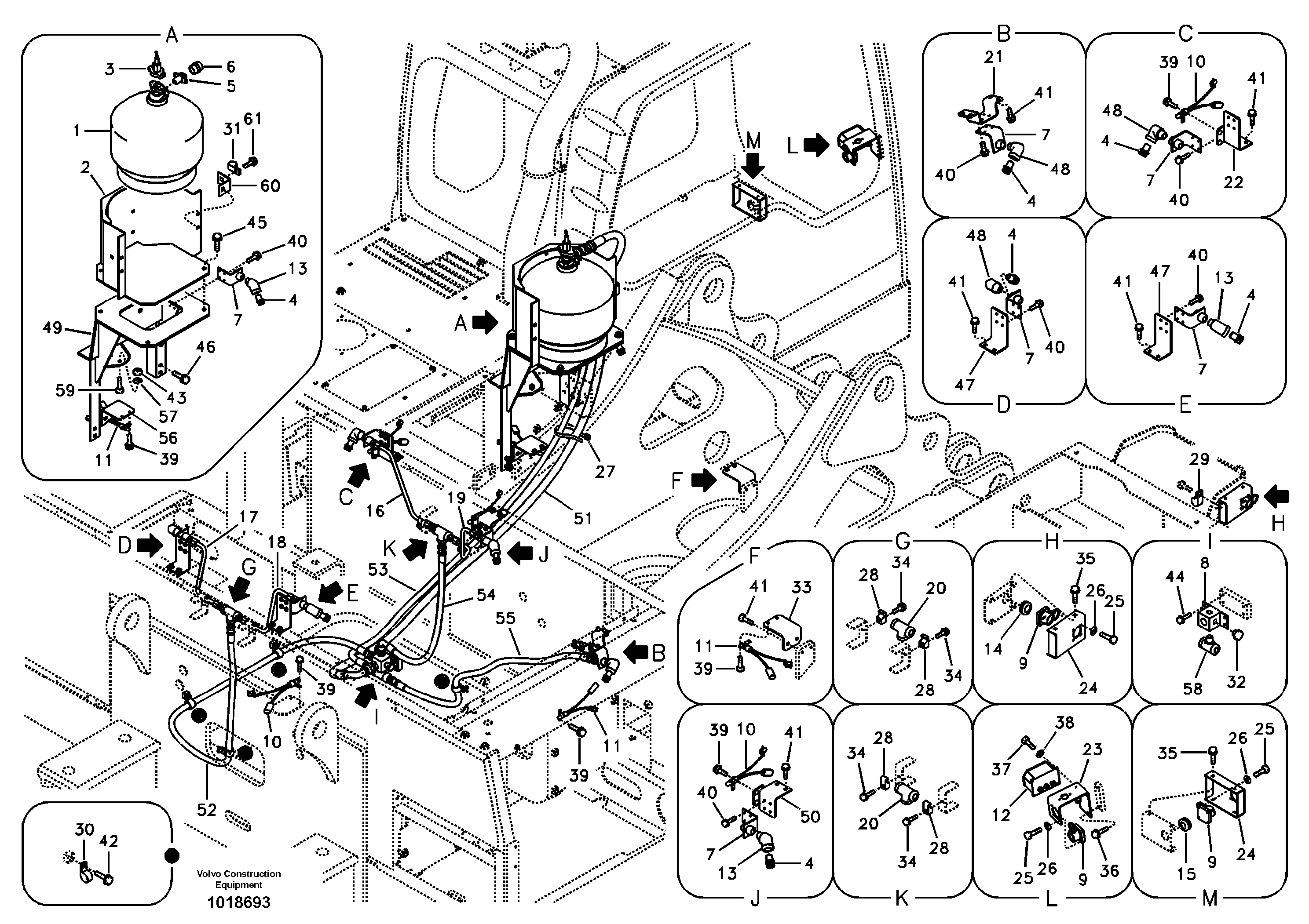 Схема запчастей Volvo EC330B - 95320 Fire extinguisher EC330B