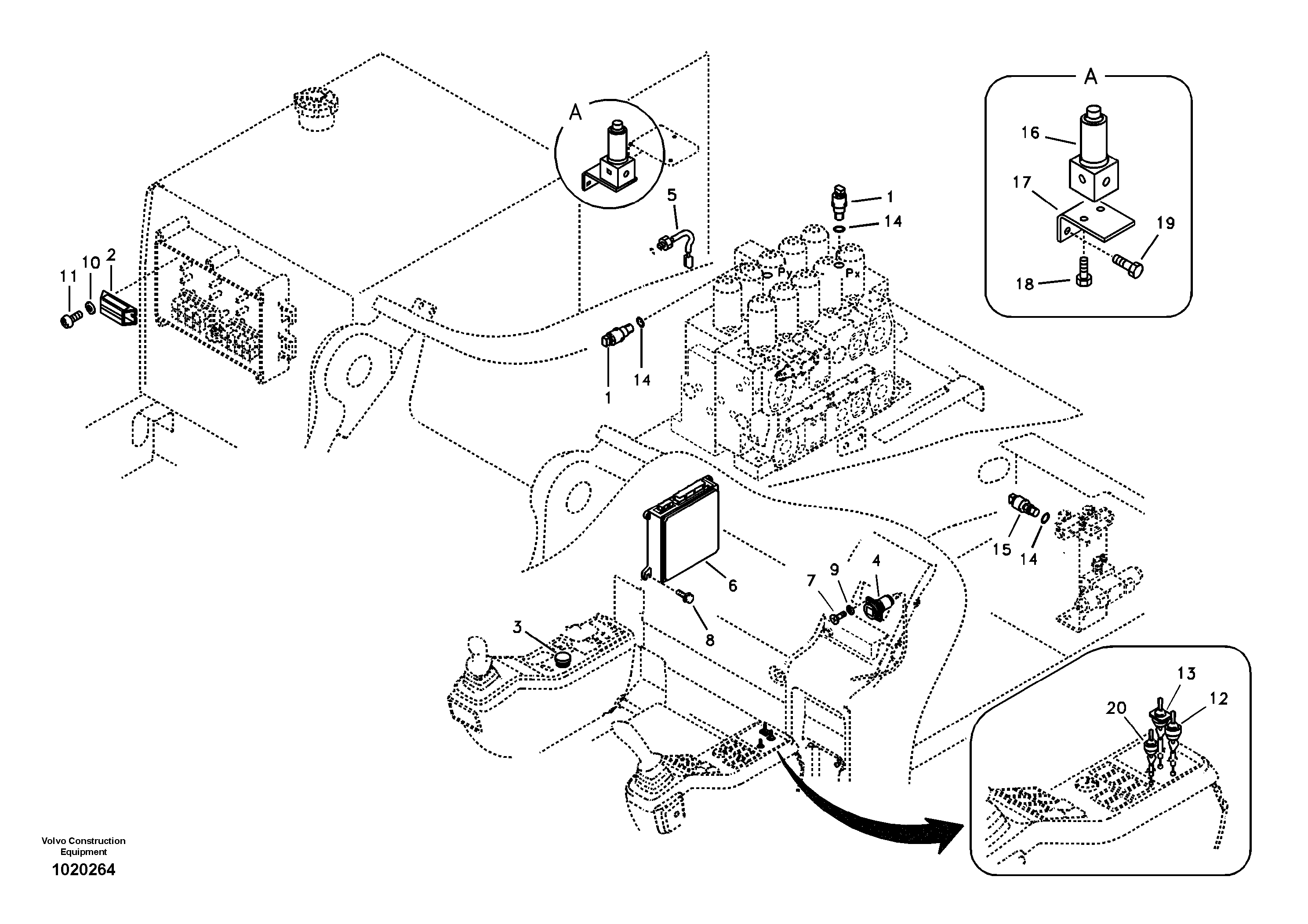 Схема запчастей Volvo EC330B - 103227 Electronic unit EC330B SER NO INT 10713- EU&NA 80001-