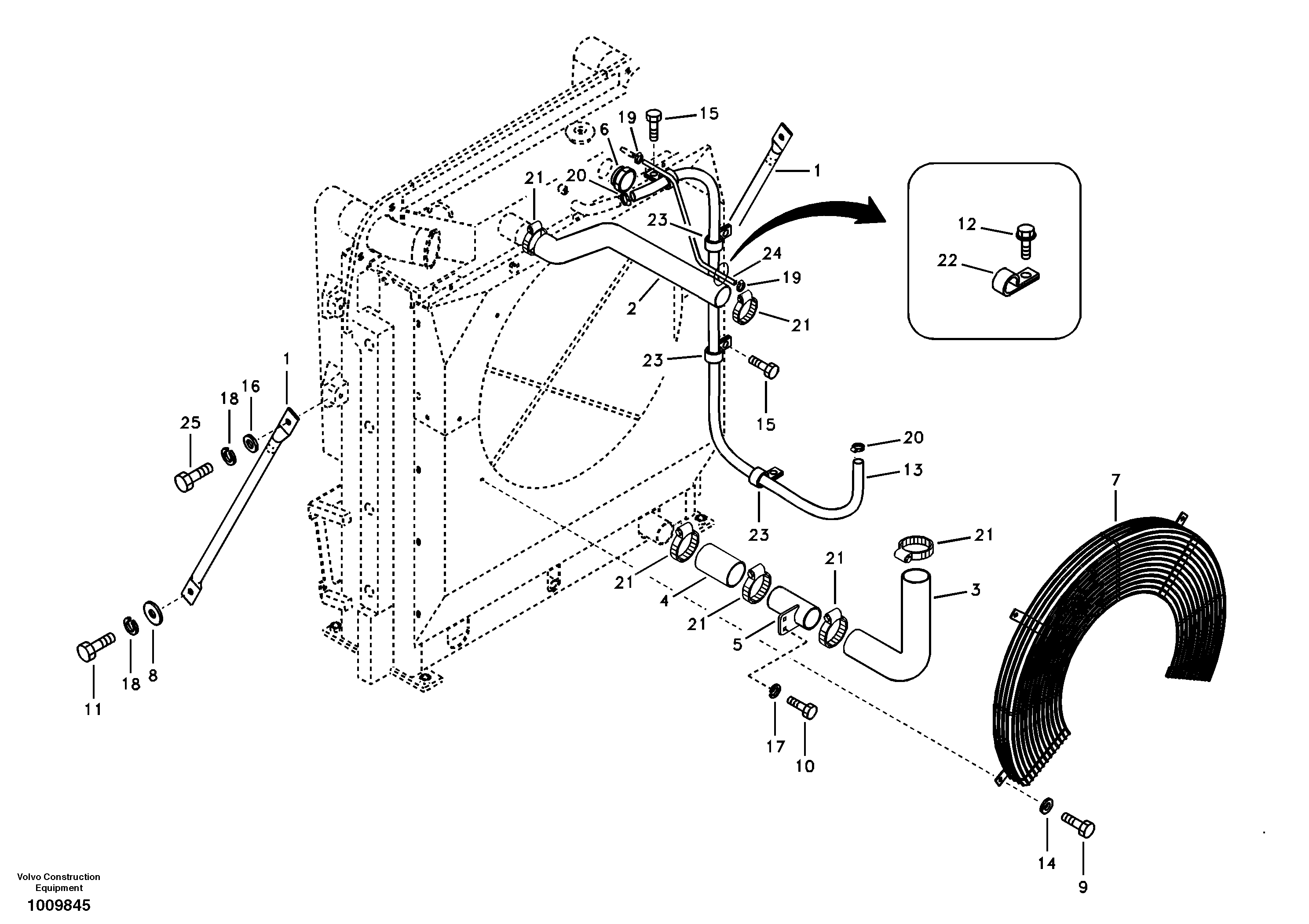 Схема запчастей Volvo EC330B - 13143 Система охлаждения EC330B