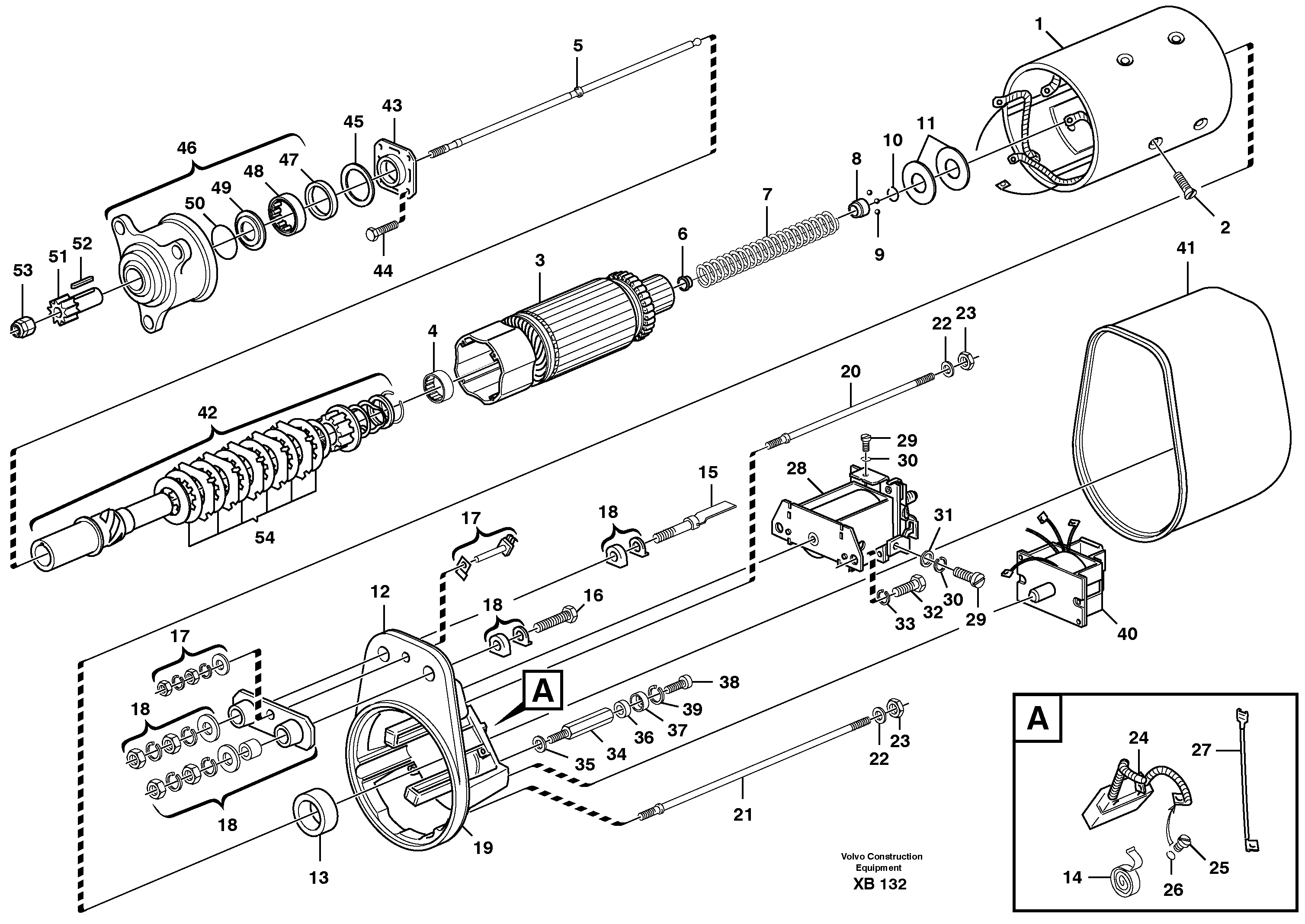 Схема запчастей Volvo EC330B - 19089 Starter motor EC330B