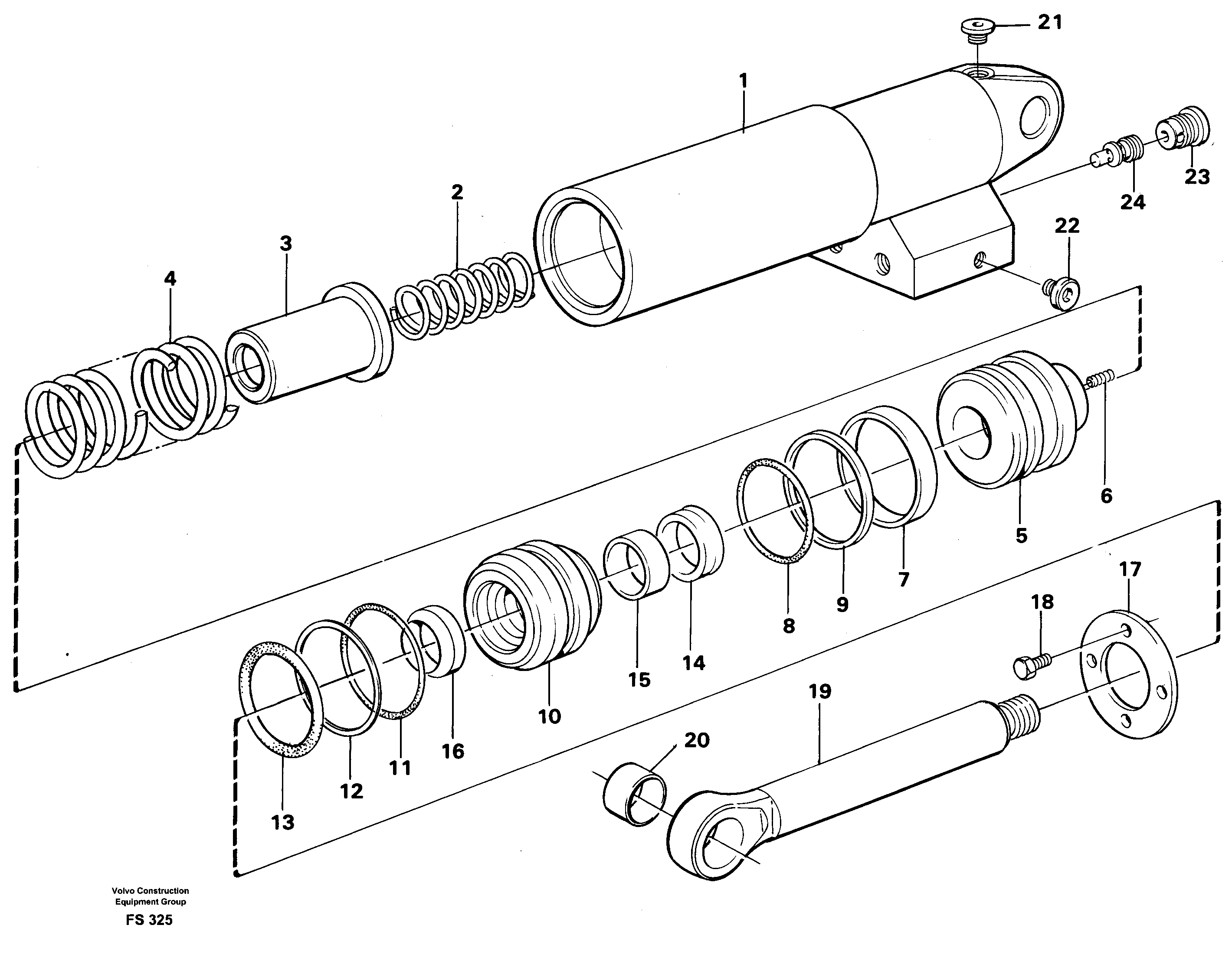 Схема запчастей Volvo EC420 - 66235 Hydraulic cylinder for quick fit EC420 ?KERMAN ?KERMAN EC420 SER NO - 1550