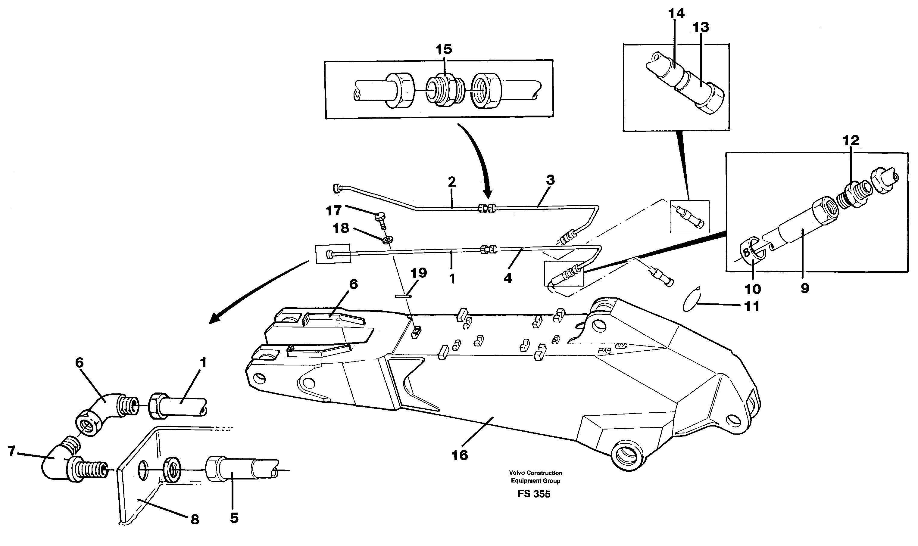 Схема запчастей Volvo EC420 - 50850 Hydr. quick fit equipm. on dipper arm, 2.50m, 3.50m EC420 ?KERMAN ?KERMAN EC420 SER NO - 1550