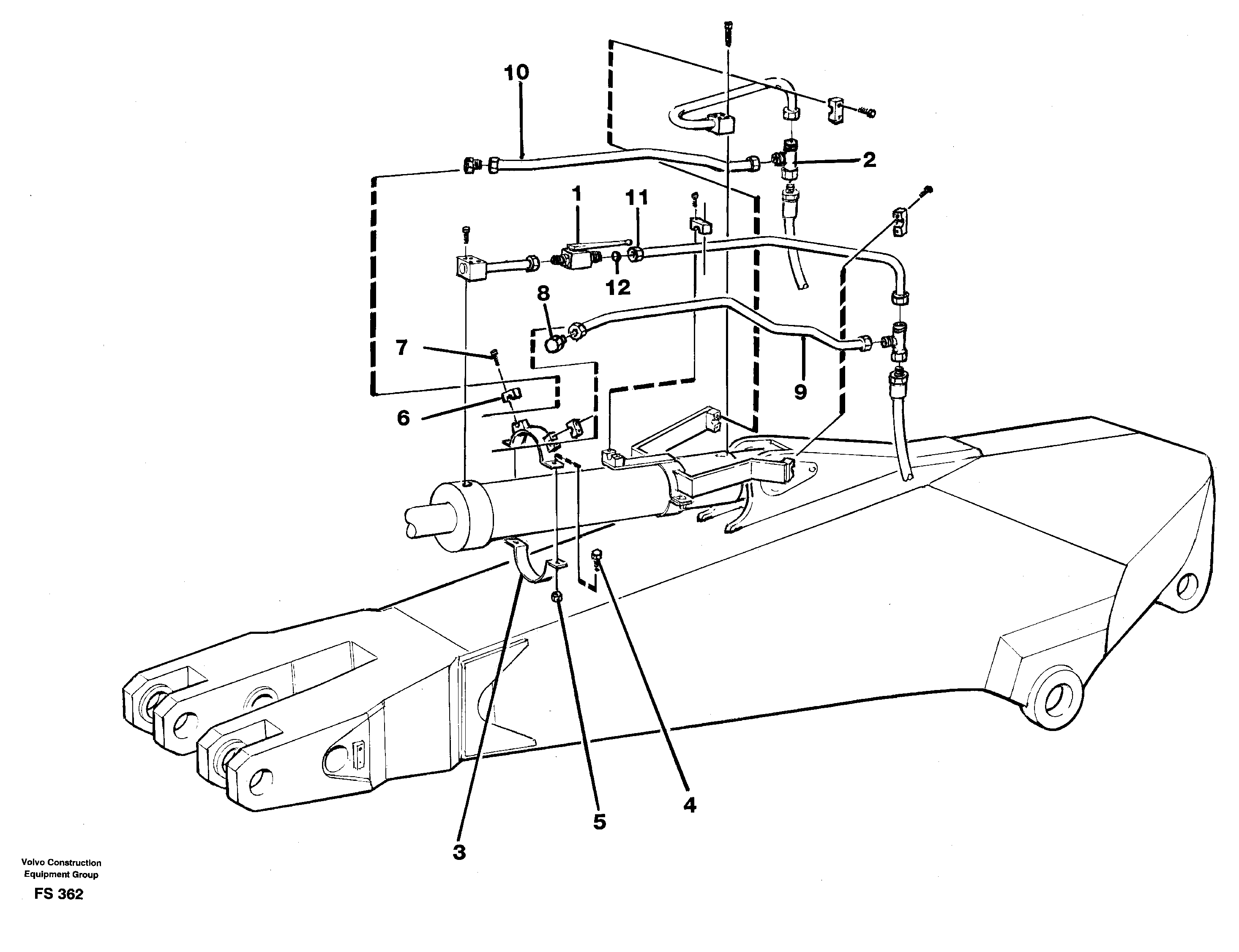 Схема запчастей Volvo EC420 - 51165 Hydraulics for parallel connected clamshell equipon dipper arm 2.50/3.50 M EC420 ?KERMAN ?KERMAN EC420 SER NO - 1550