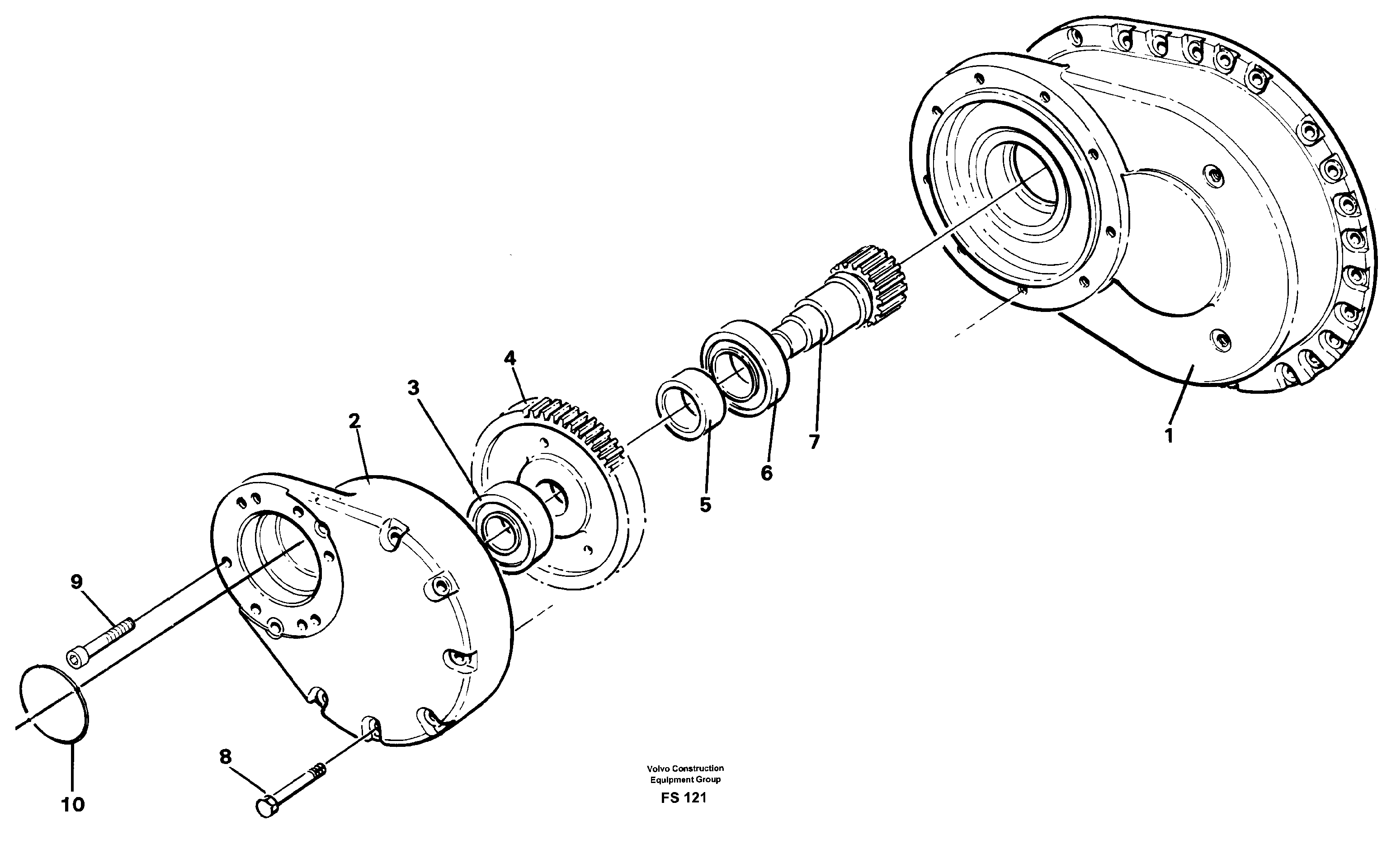 Схема запчастей Volvo EC420 - 49575 Track gear boxes incl. track brake EC420 ?KERMAN ?KERMAN EC420 SER NO - 1550