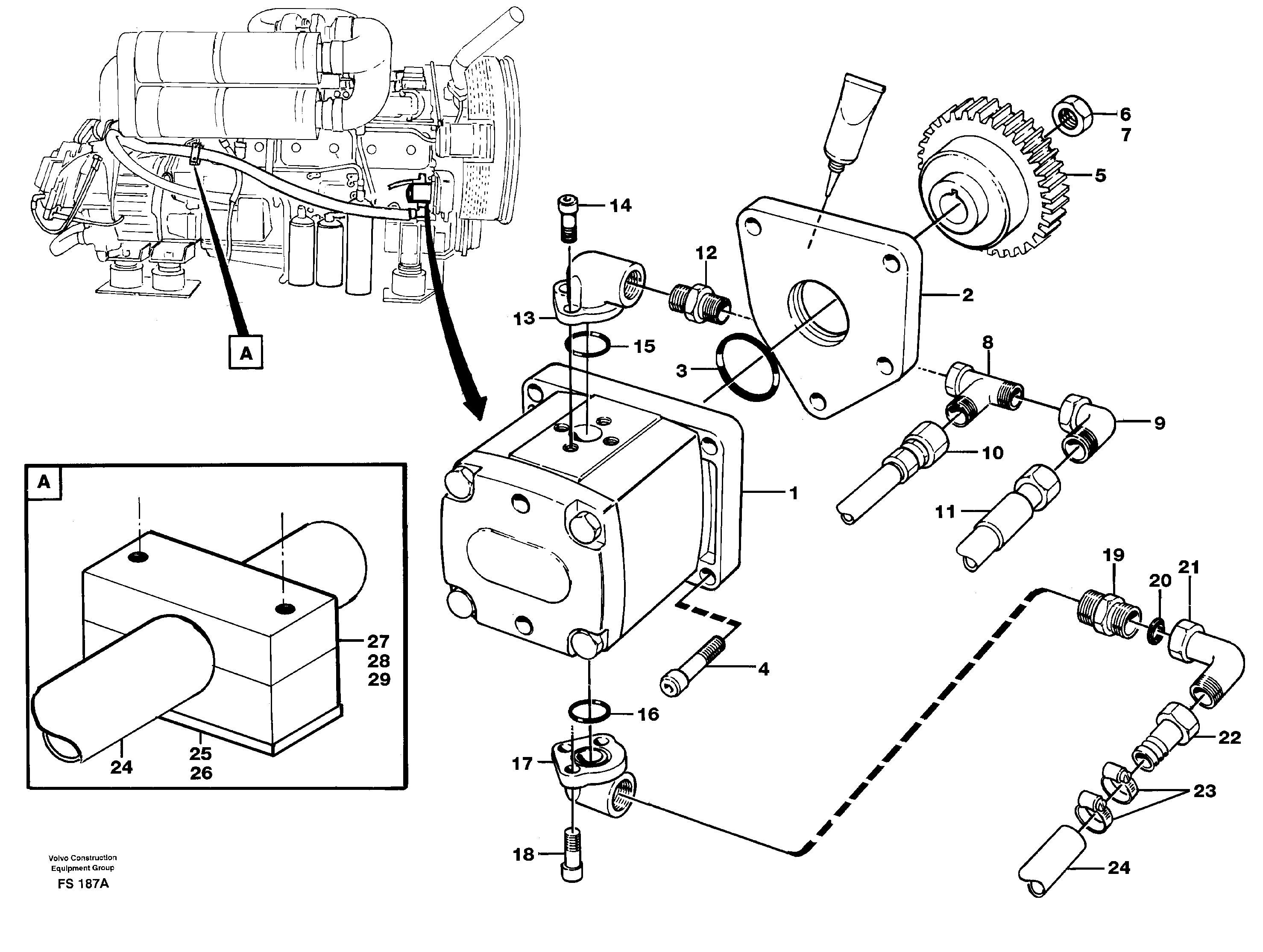 Схема запчастей Volvo EC420 - 67520 Servo pump EC420 ?KERMAN ?KERMAN EC420 SER NO - 1550