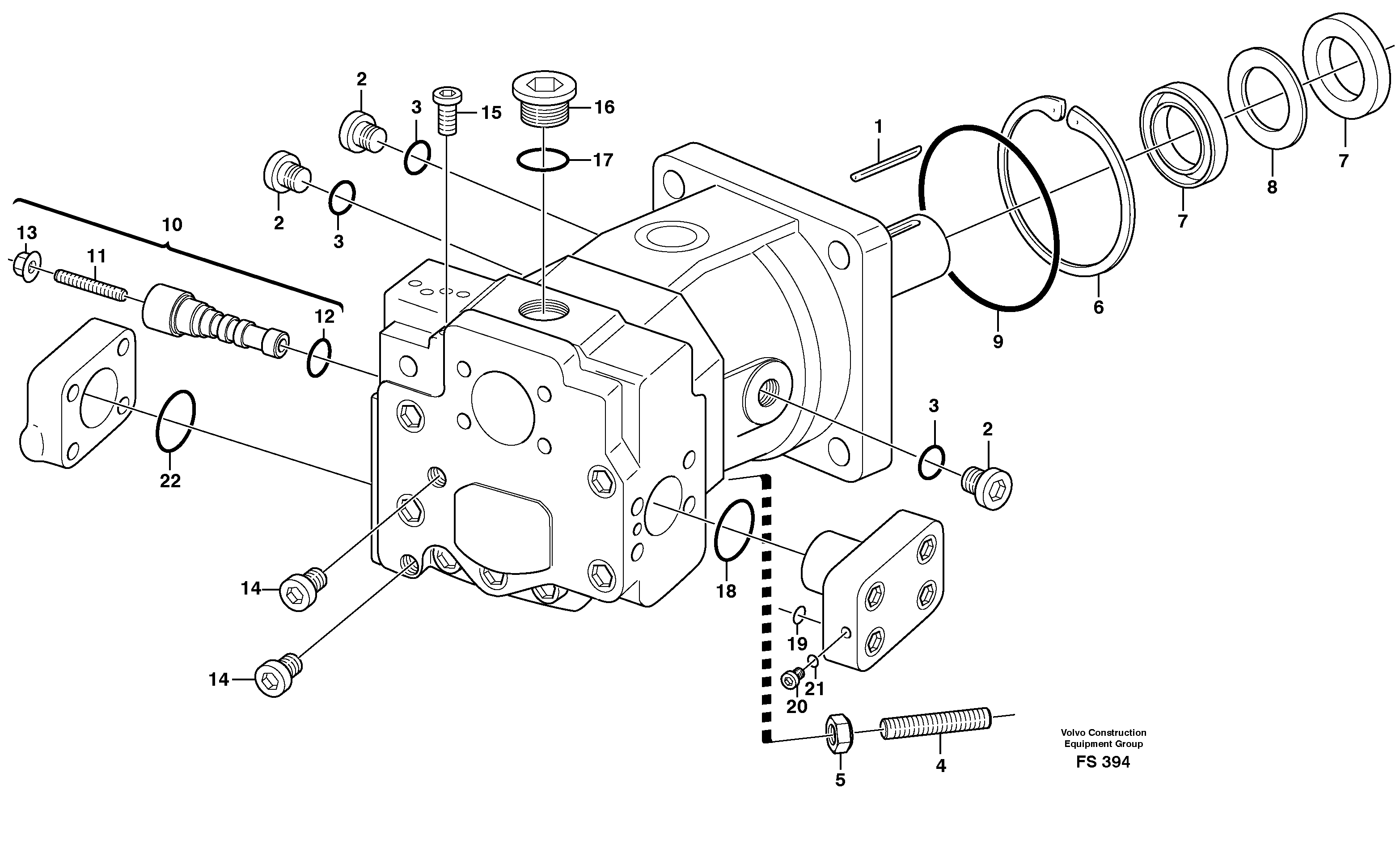 Схема запчастей Volvo EC420 - 50512 Hydraulic pump P1 EC420 ?KERMAN ?KERMAN EC420 SER NO - 1550