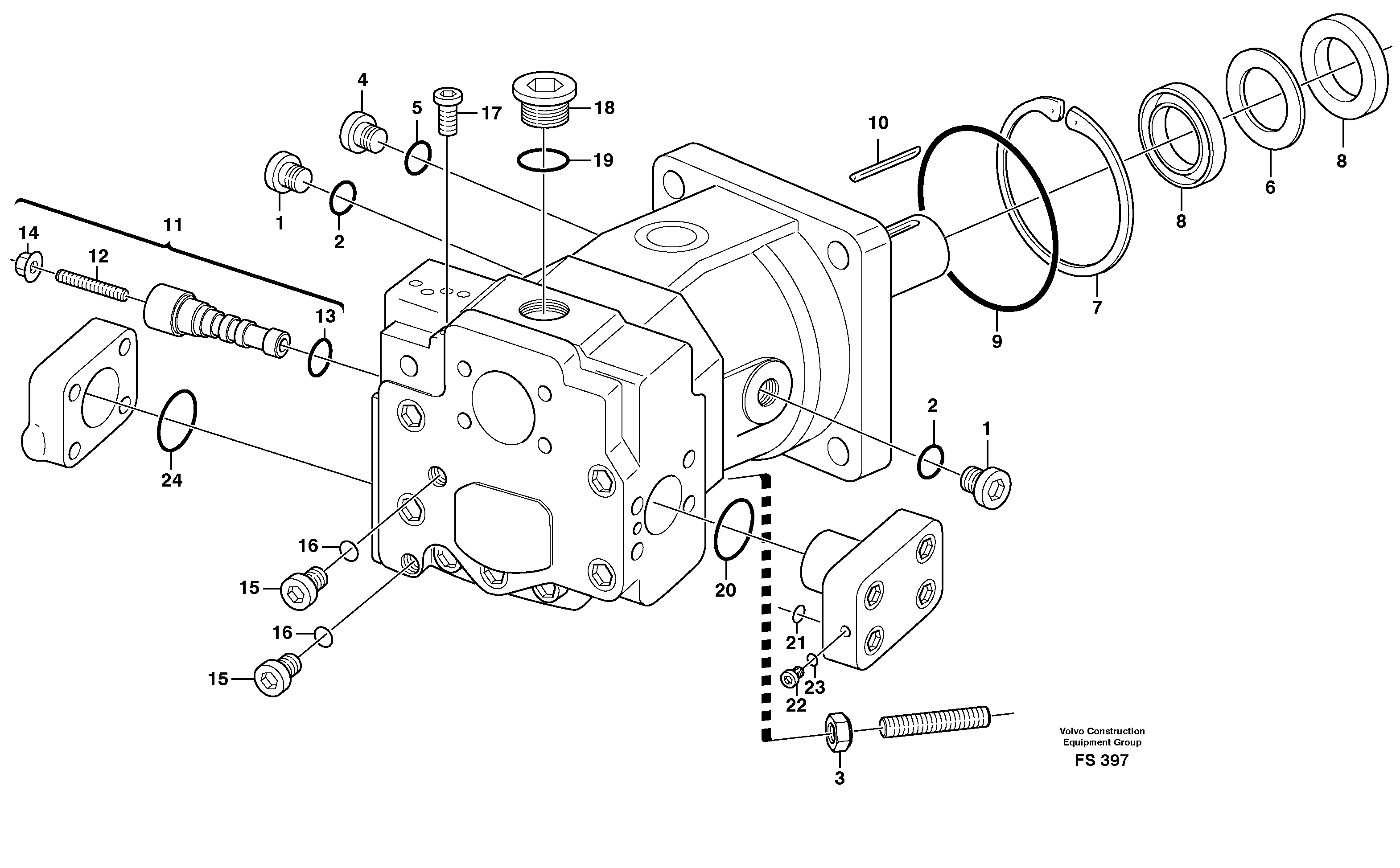 Схема запчастей Volvo EC420 - 50518 Hydraulic pump/p4 Ohio EC420 ?KERMAN ?KERMAN EC420 SER NO - 1550