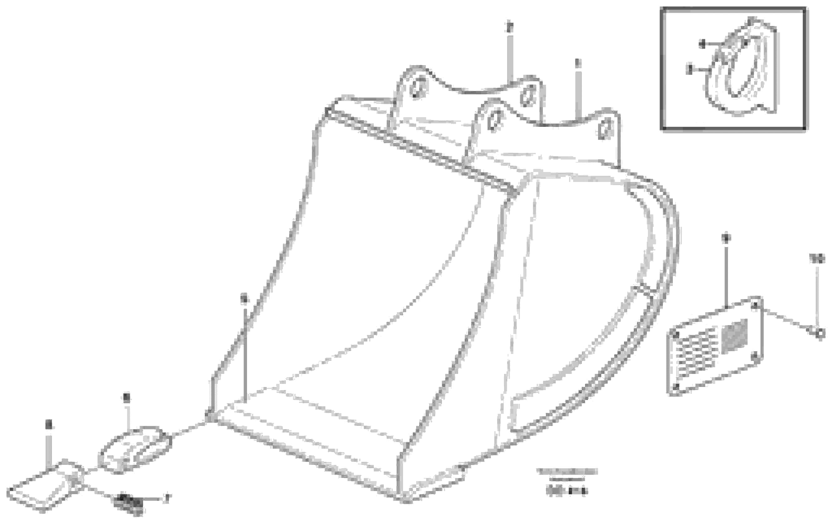 Схема запчастей Volvo EC420 - 28477 Buckets, direct fitting,combi Parts ATTACHMENTS ATTACHMENTS BUCKETS