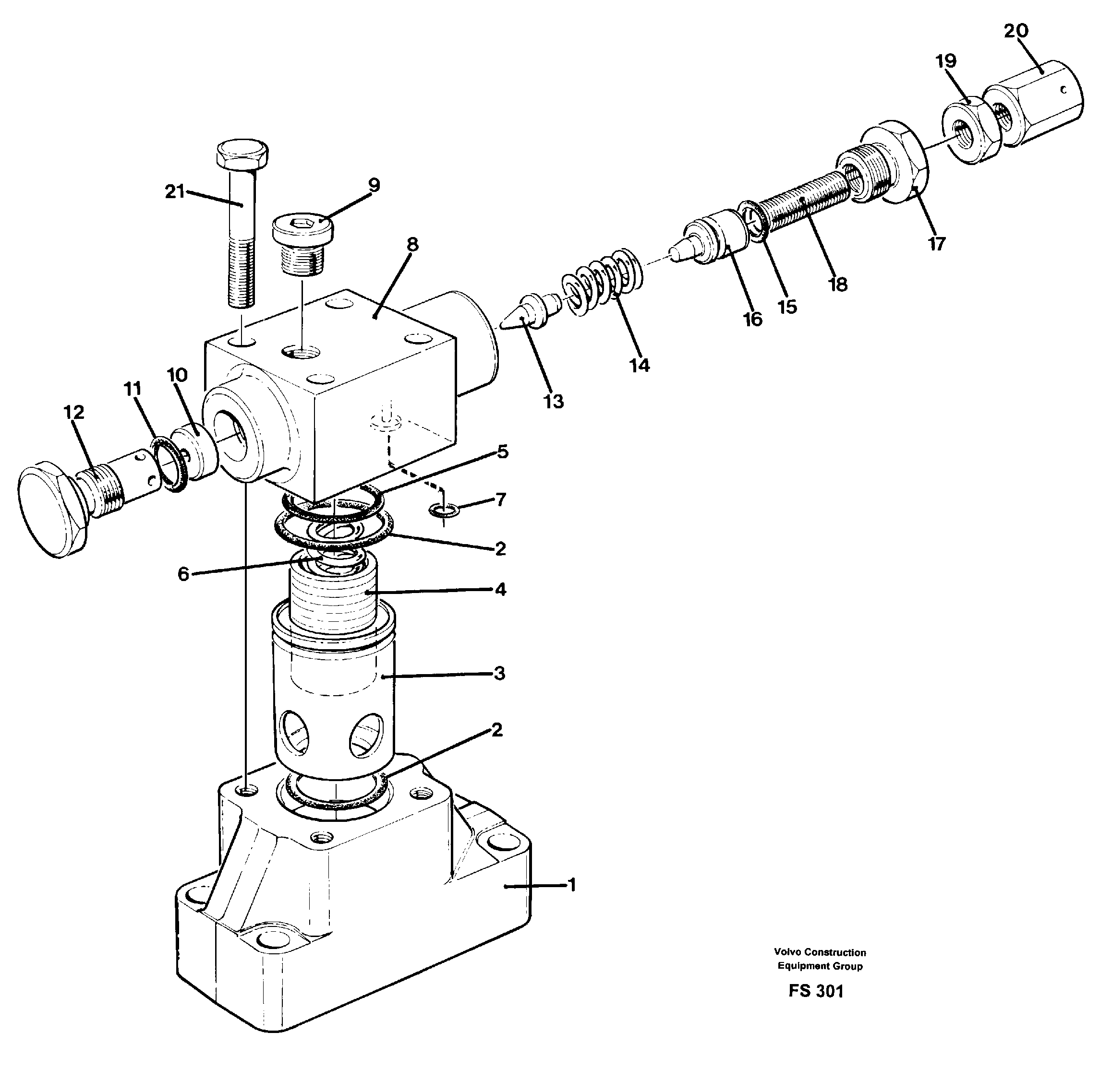 Схема запчастей Volvo EC420 - 48963 Pressure limiting valve EC420 ?KERMAN ?KERMAN EC420 SER NO - 1550