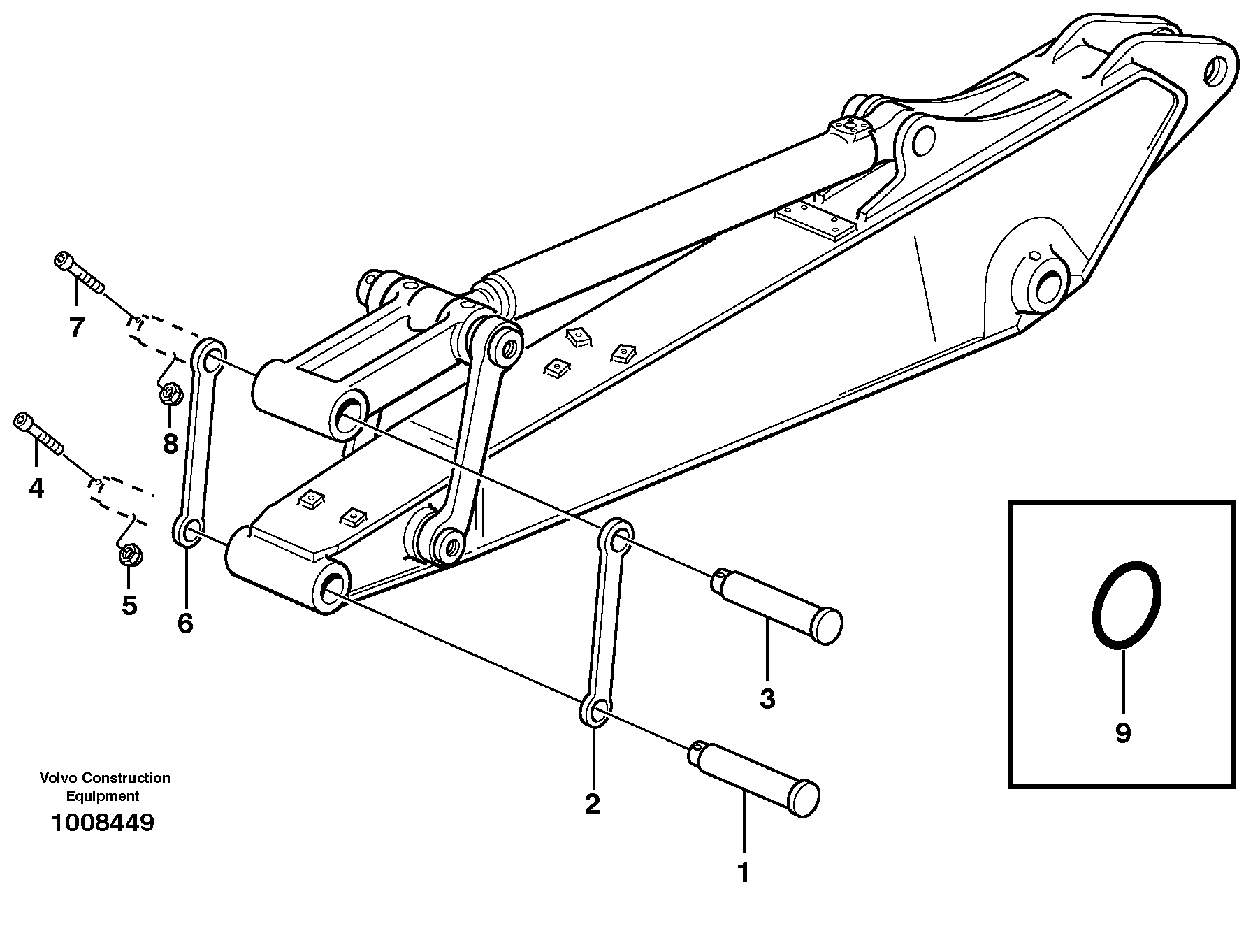 Схема запчастей Volvo EW140B - 20886 Transport lock EW140B