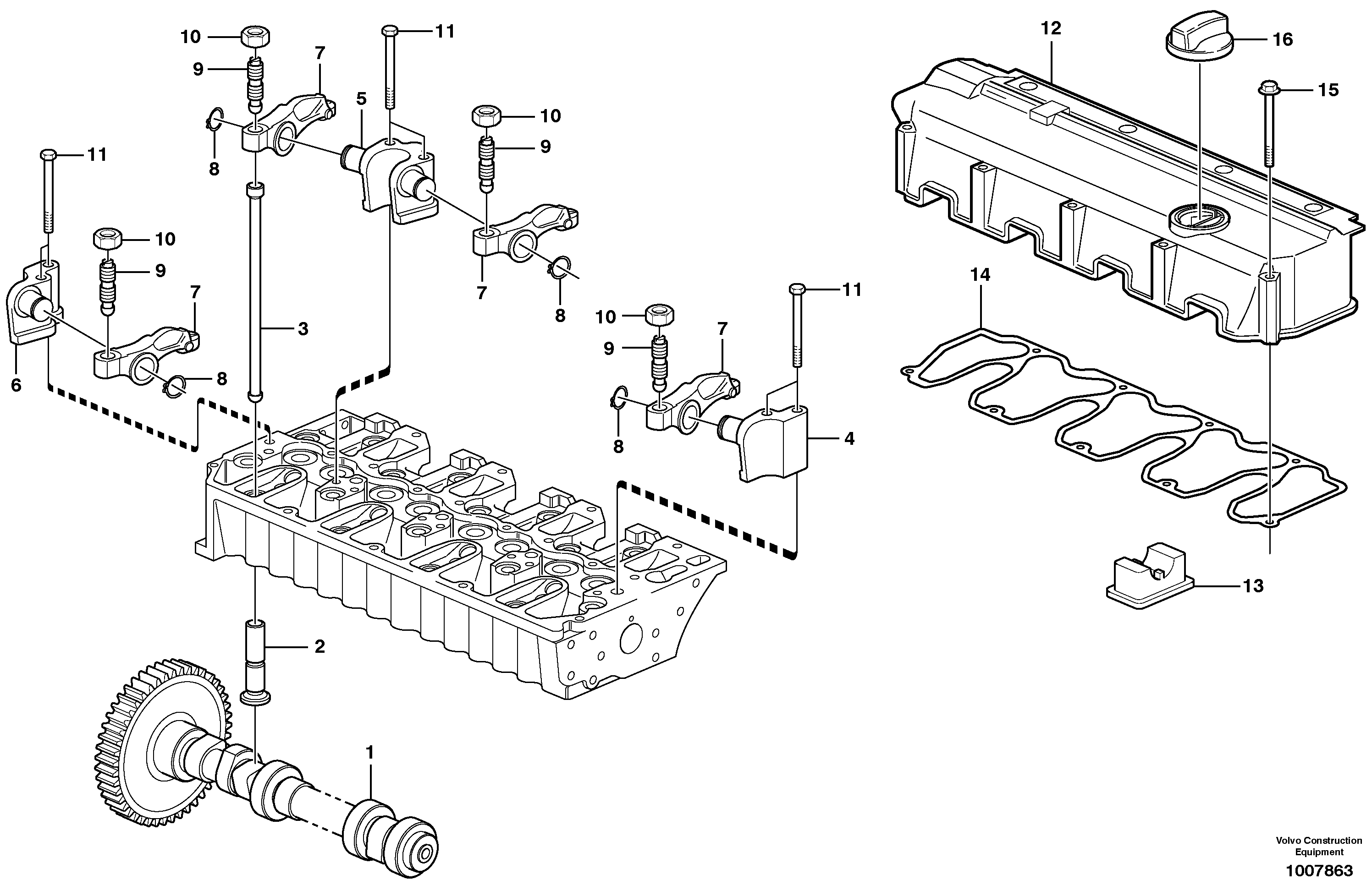 Схема запчастей Volvo EW140B - 96826 Valve mechanism EW140B