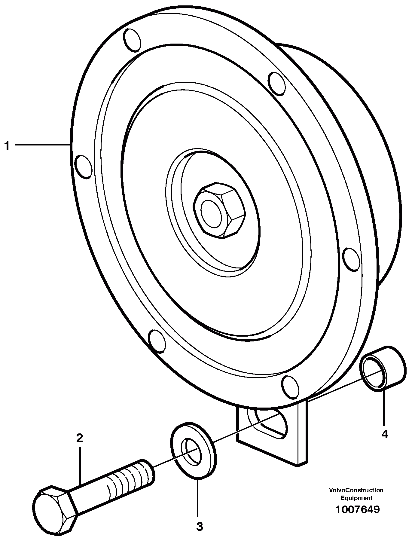 Схема запчастей Volvo EW140B - 8241 Horn EW140B