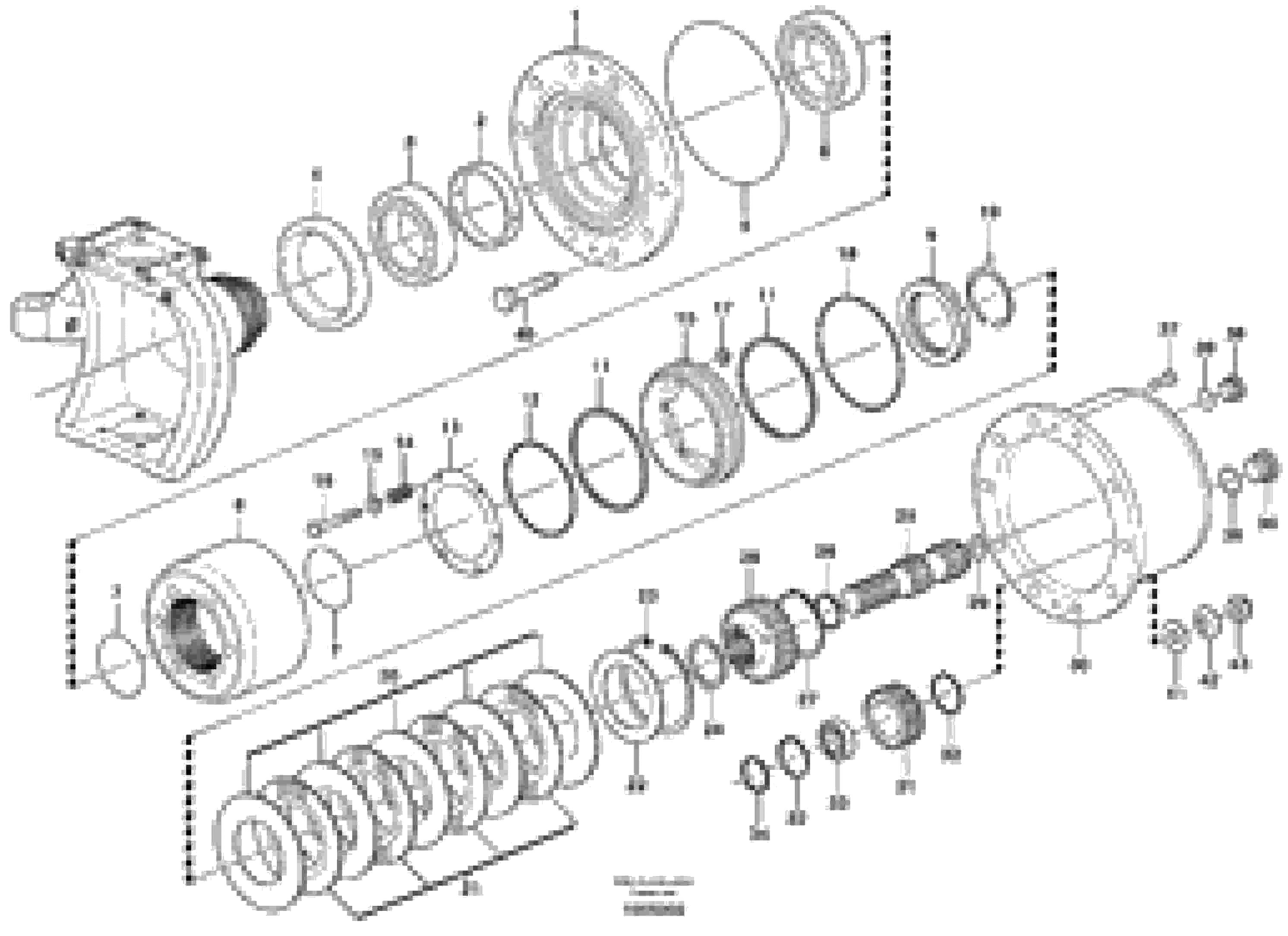 Схема запчастей Volvo EW140B - 17075 Редуктор переднего моста EW140B