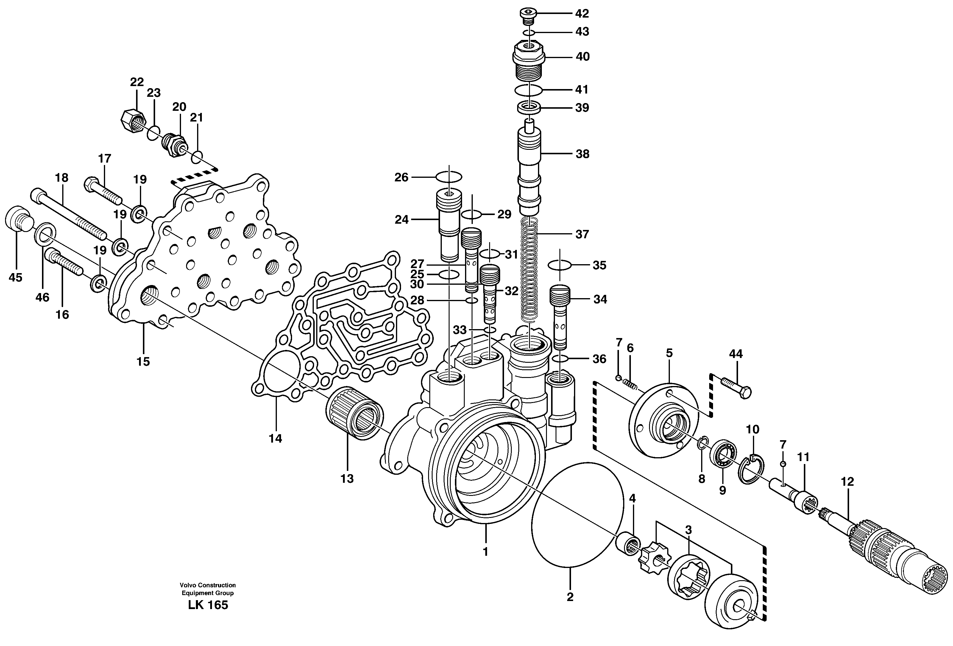 Схема запчастей Volvo EW140B - 9689 Rear axle, Gear shift sensor EW140B