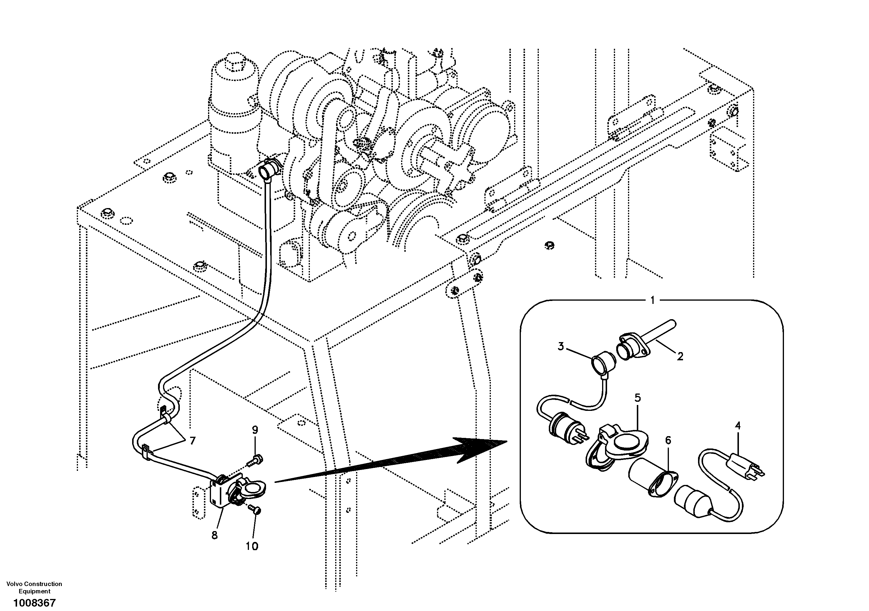 Схема запчастей Volvo EC180B - 6092 Engine block heater EC180B