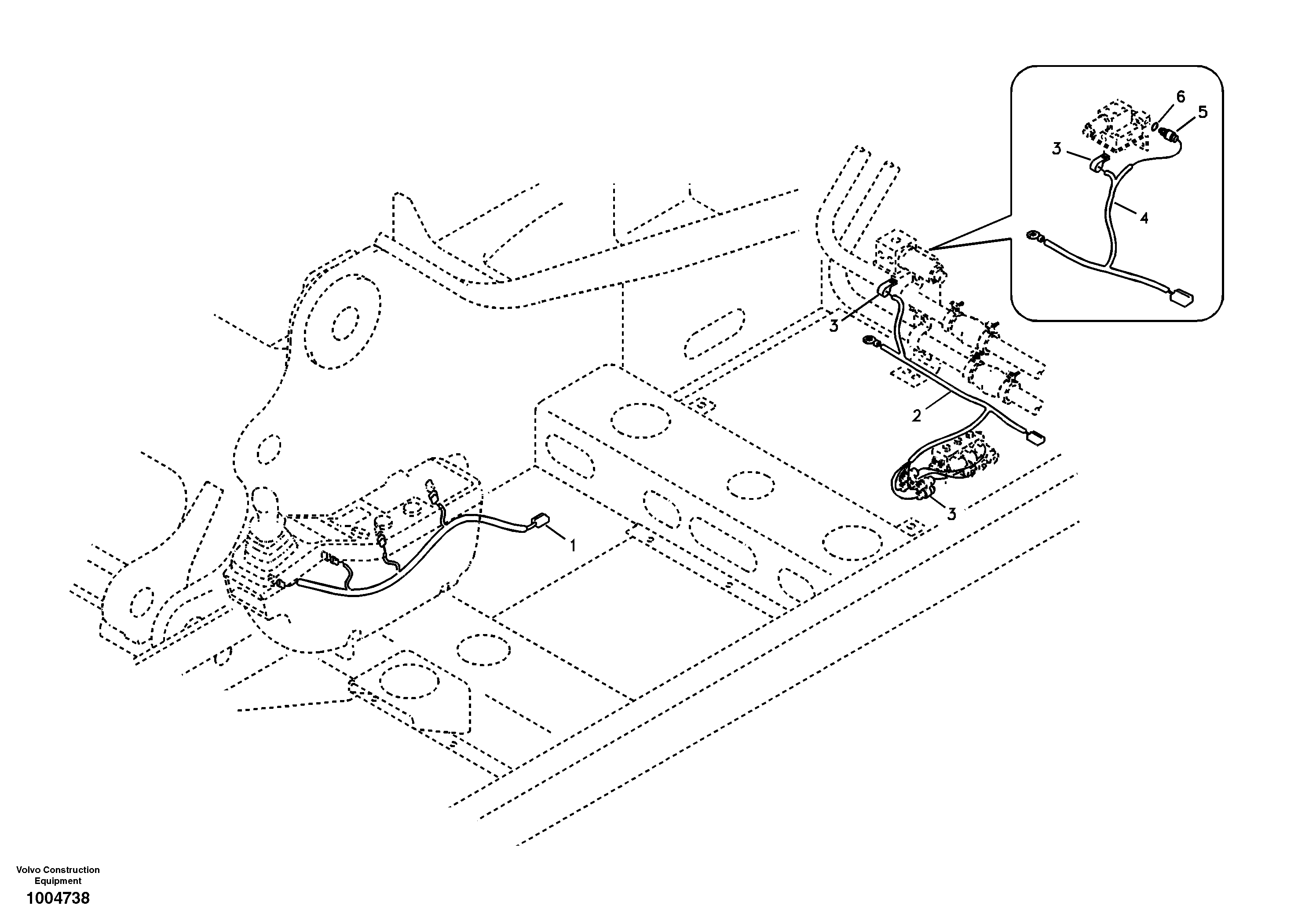 Схема запчастей Volvo EC180B - 5954 Cable and wire harness for clamshell bucket EC180B