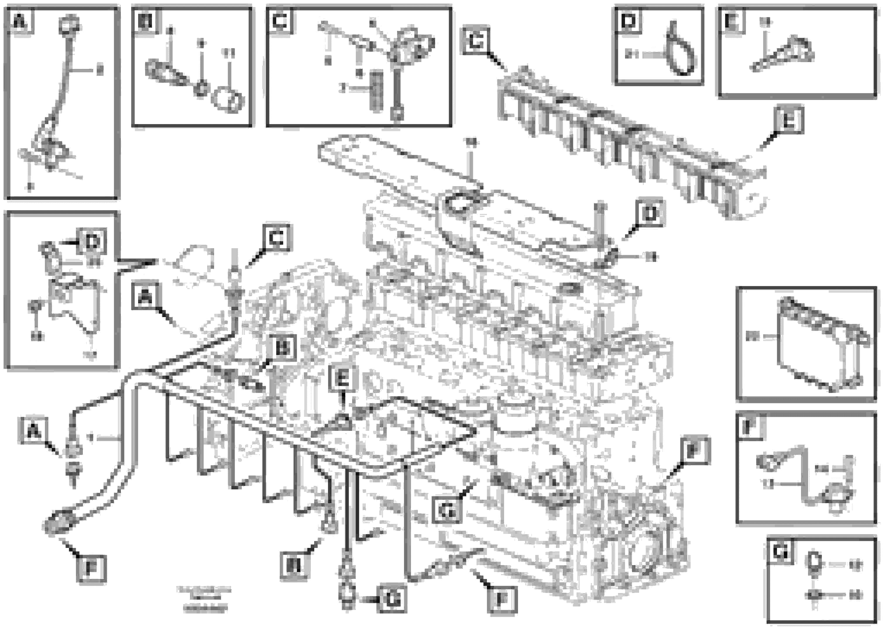 Схема запчастей Volvo EC180B - 8360 Cable harness, engine EC180B
