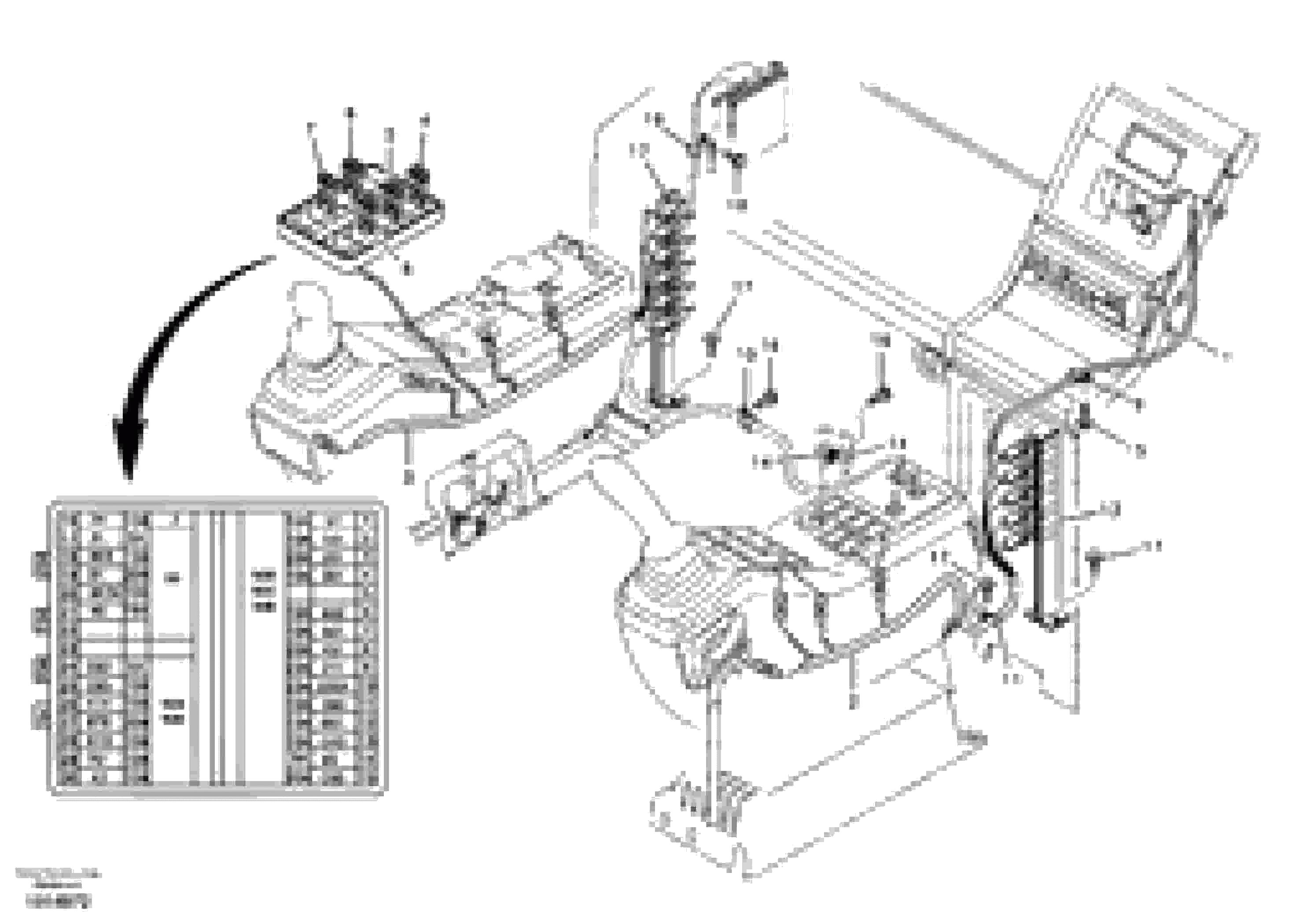 Схема запчастей Volvo EC180B - 87349 Cable and wire harness, instrument panel EC180B