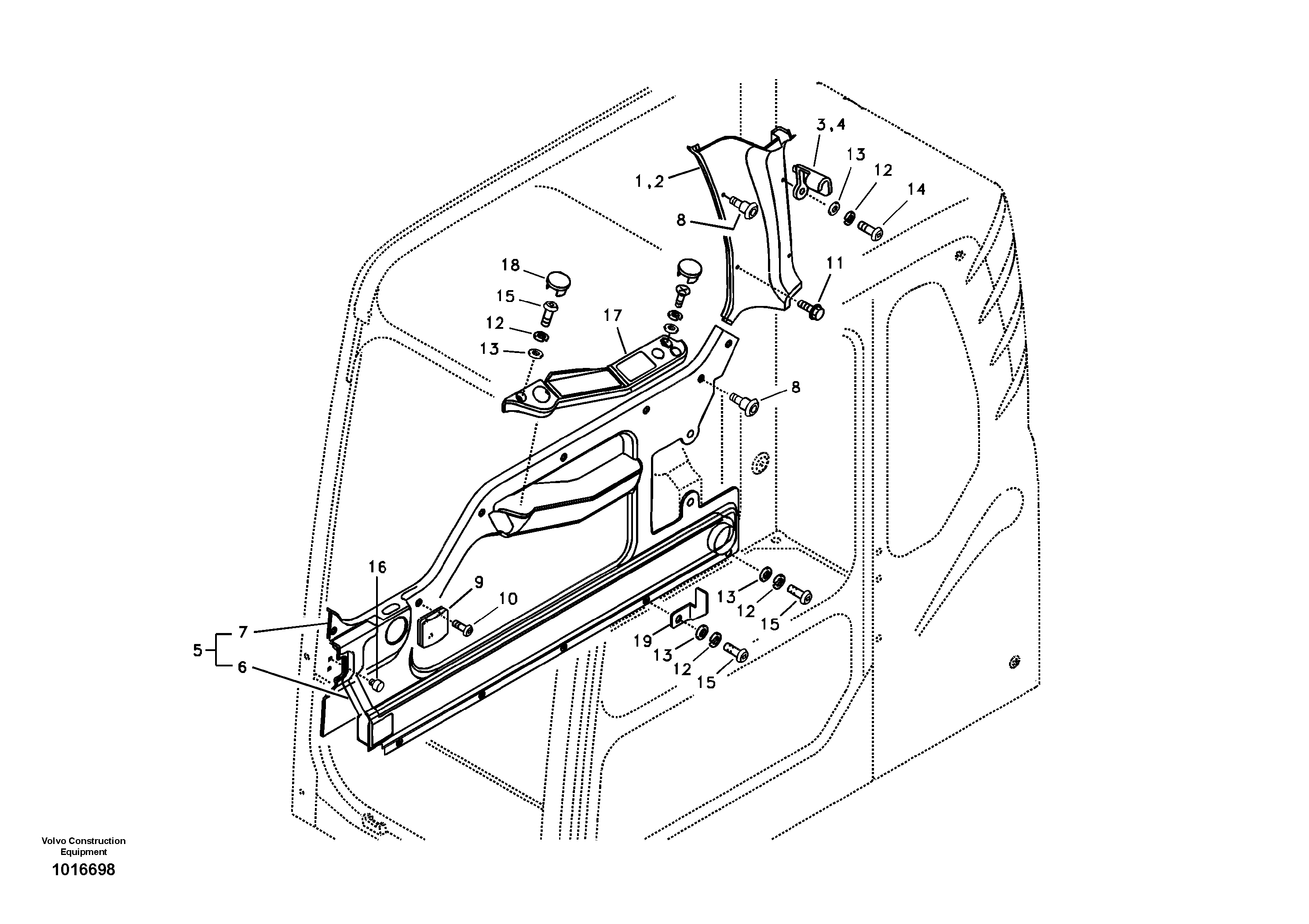 Схема запчастей Volvo EC180B - 40878 Operators cab EC180B