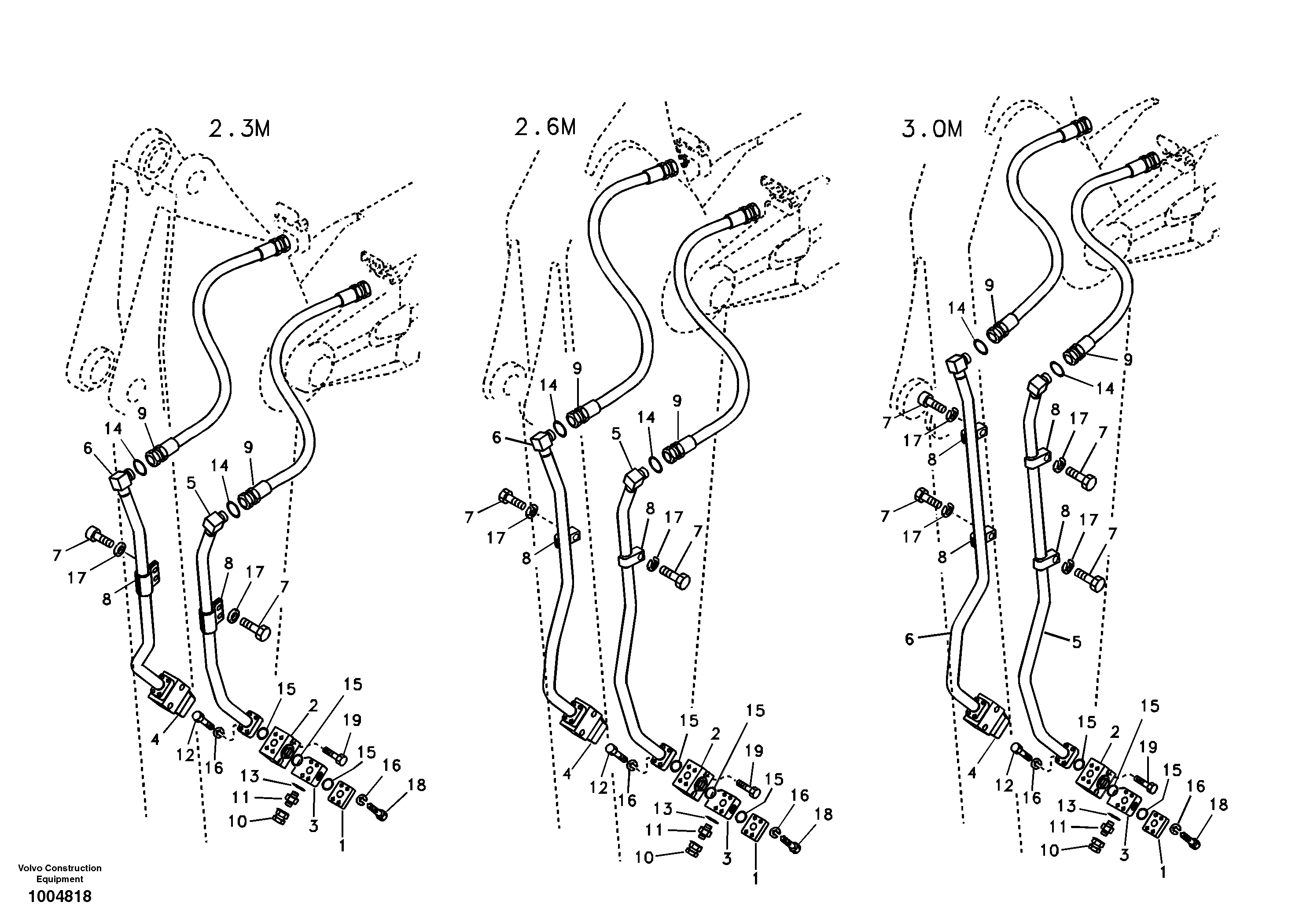Схема запчастей Volvo EC180B - 45720 Working hydraulic, hammer and shear for dipper arm EC180B