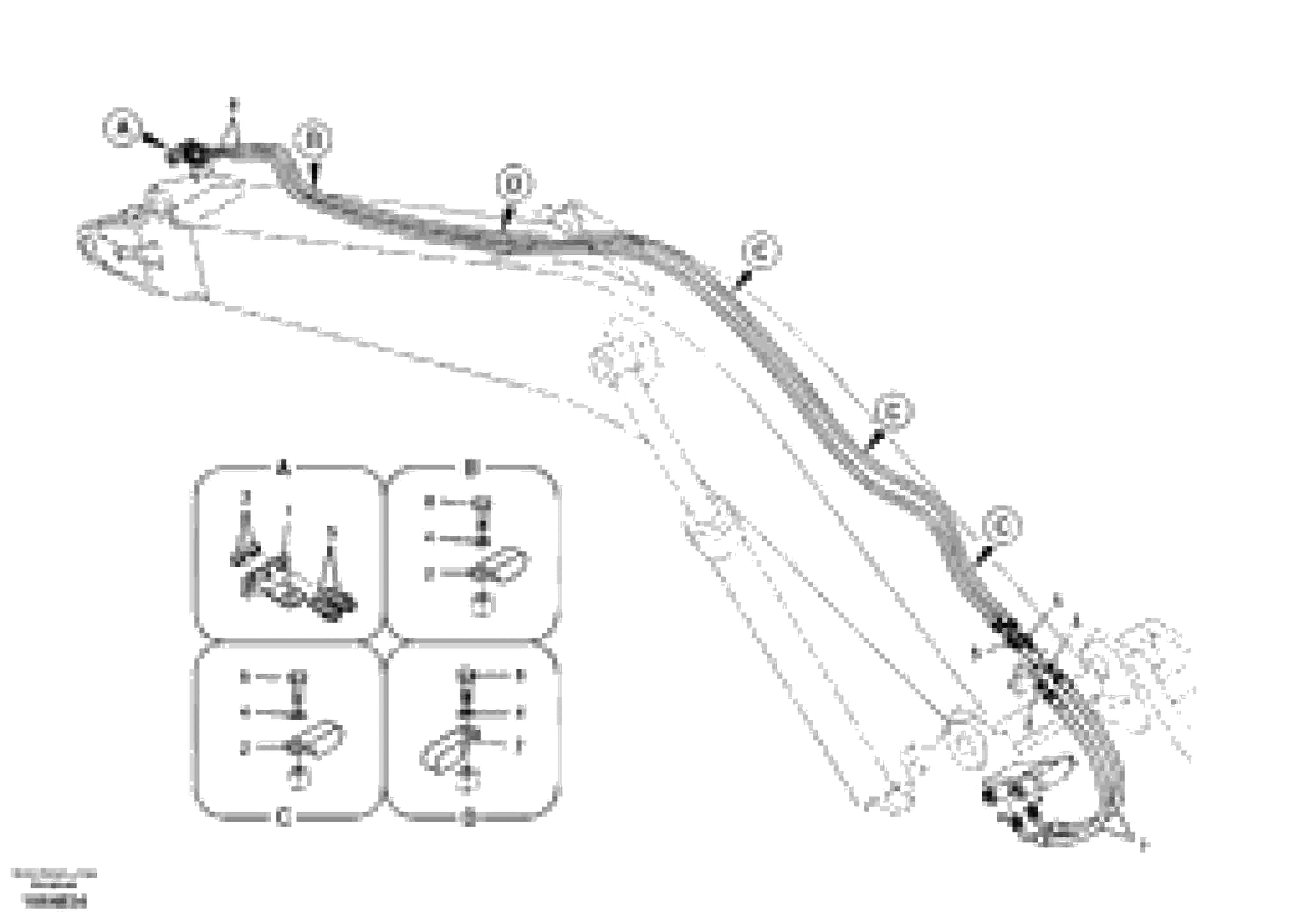 Схема запчастей Volvo EC180B - 61518 Working hydraulic, slope and rotator on boom EC180B