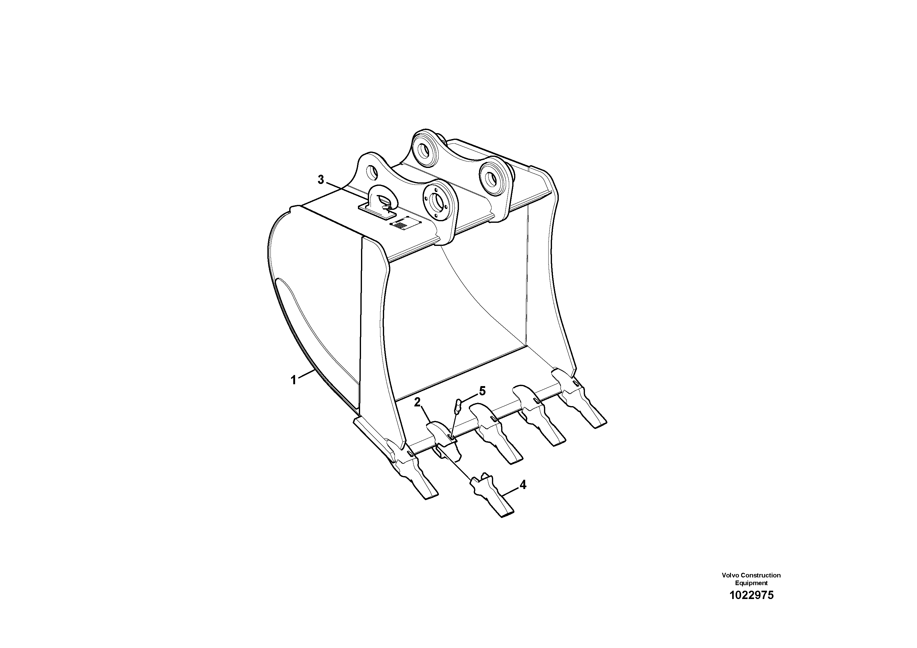 Схема запчастей Volvo EC180B - 3125 Ковш EC180B