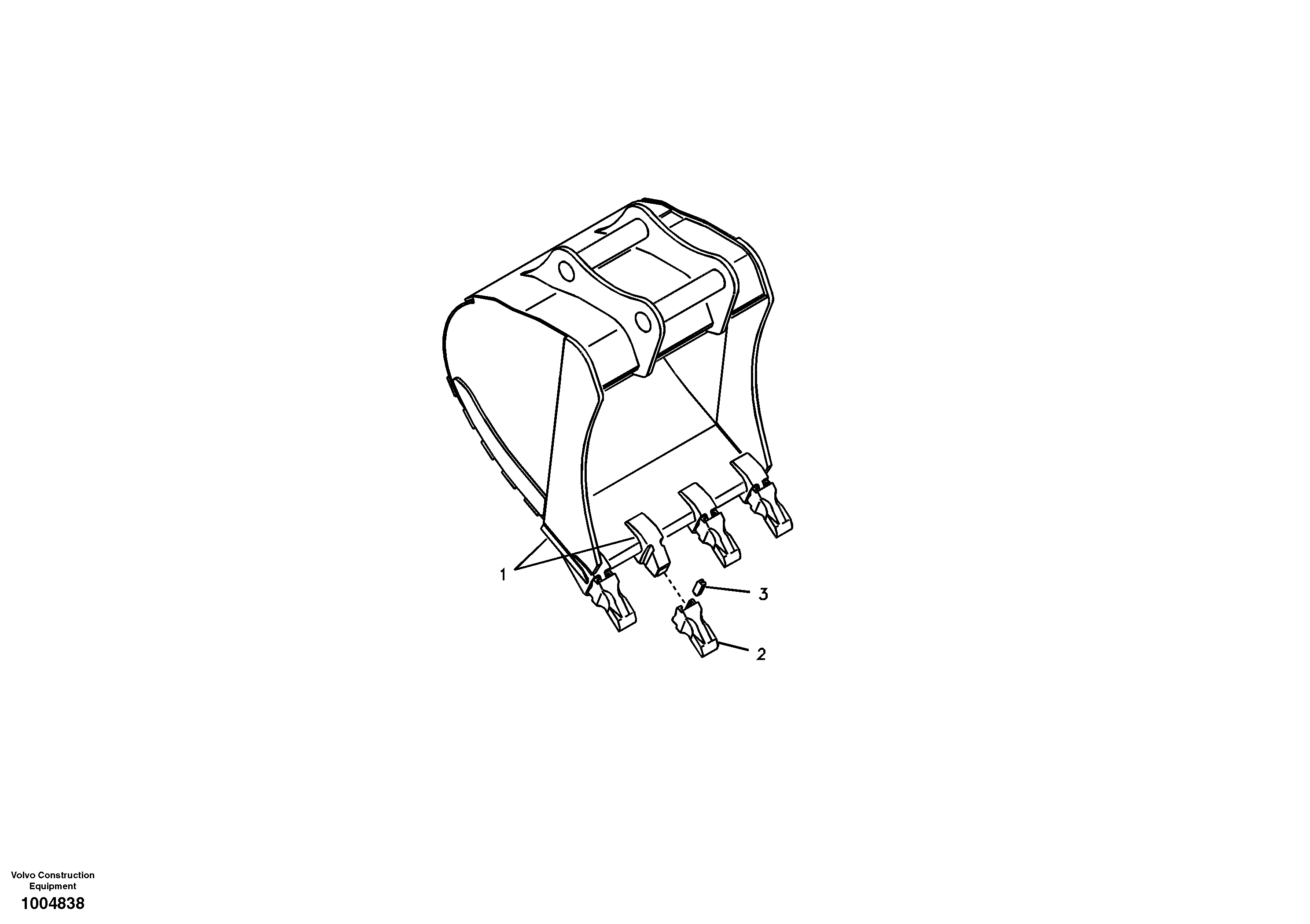 Схема запчастей Volvo EC180B - 3135 Buckets for Quickfit EC180B