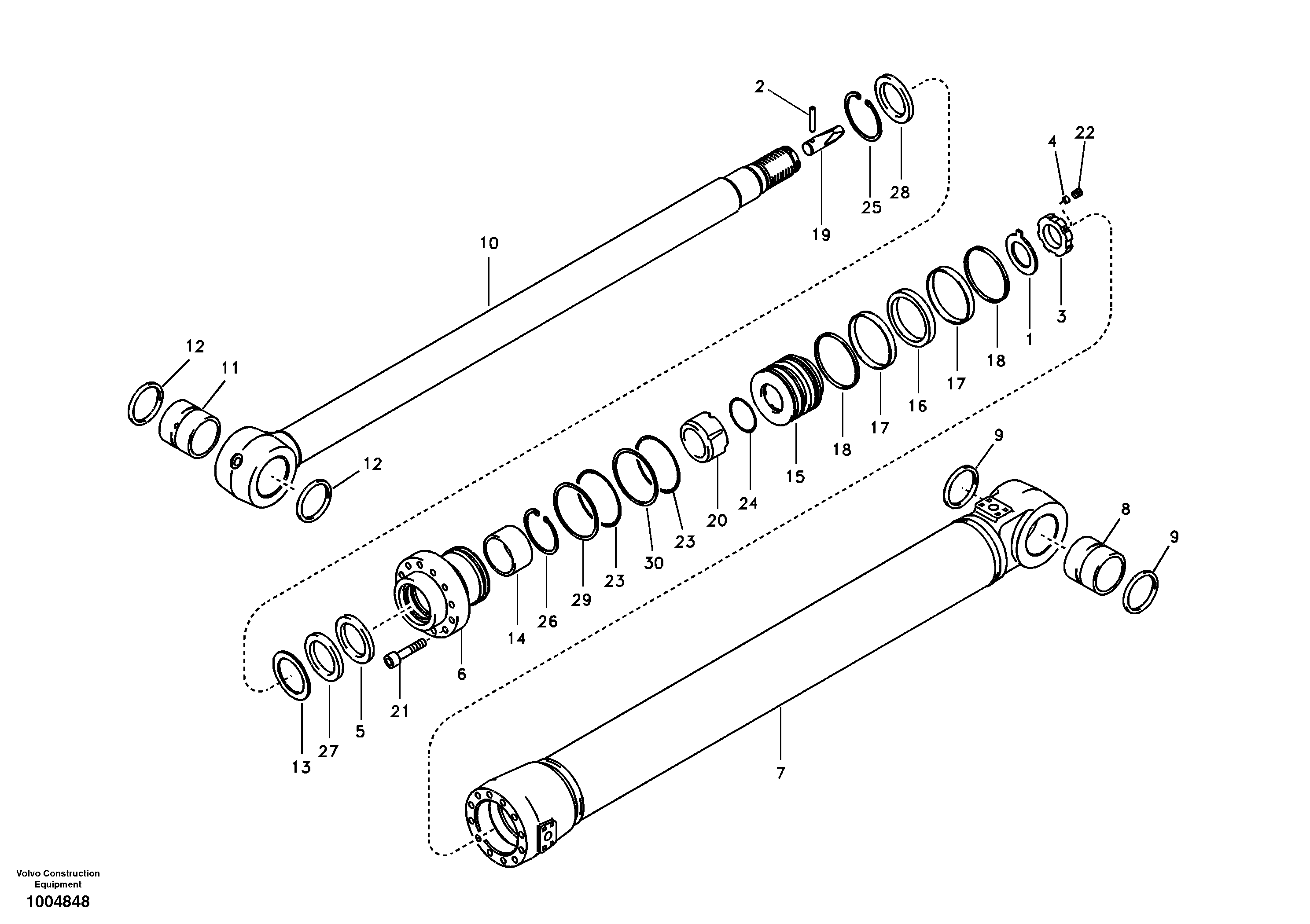 Схема запчастей Volvo EC180B - 92130 Dipper arm cylinder EC180B