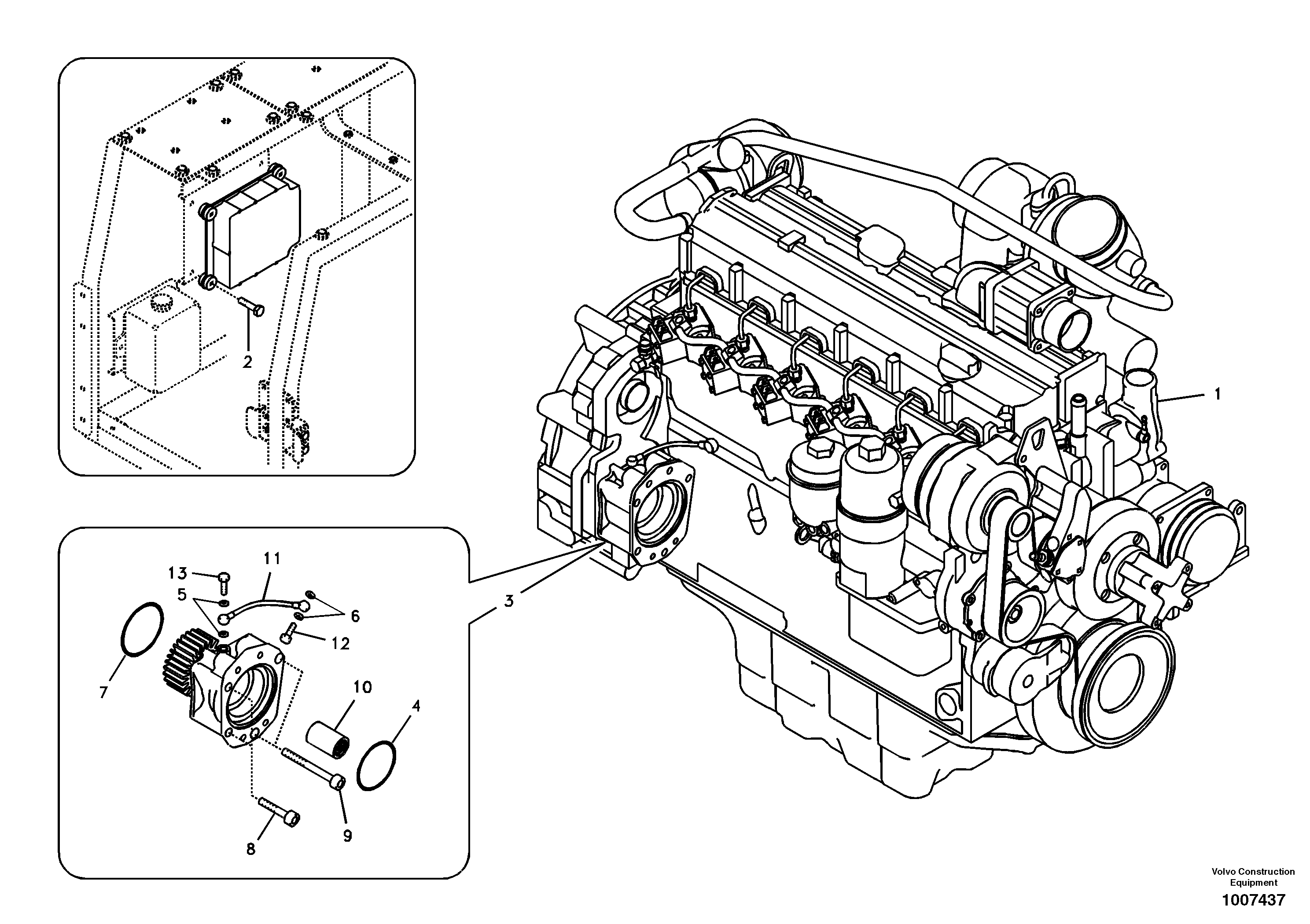 Схема запчастей Volvo EC180B - 48690 Двигатель в сборе EC180B PRIME S/N 12001-