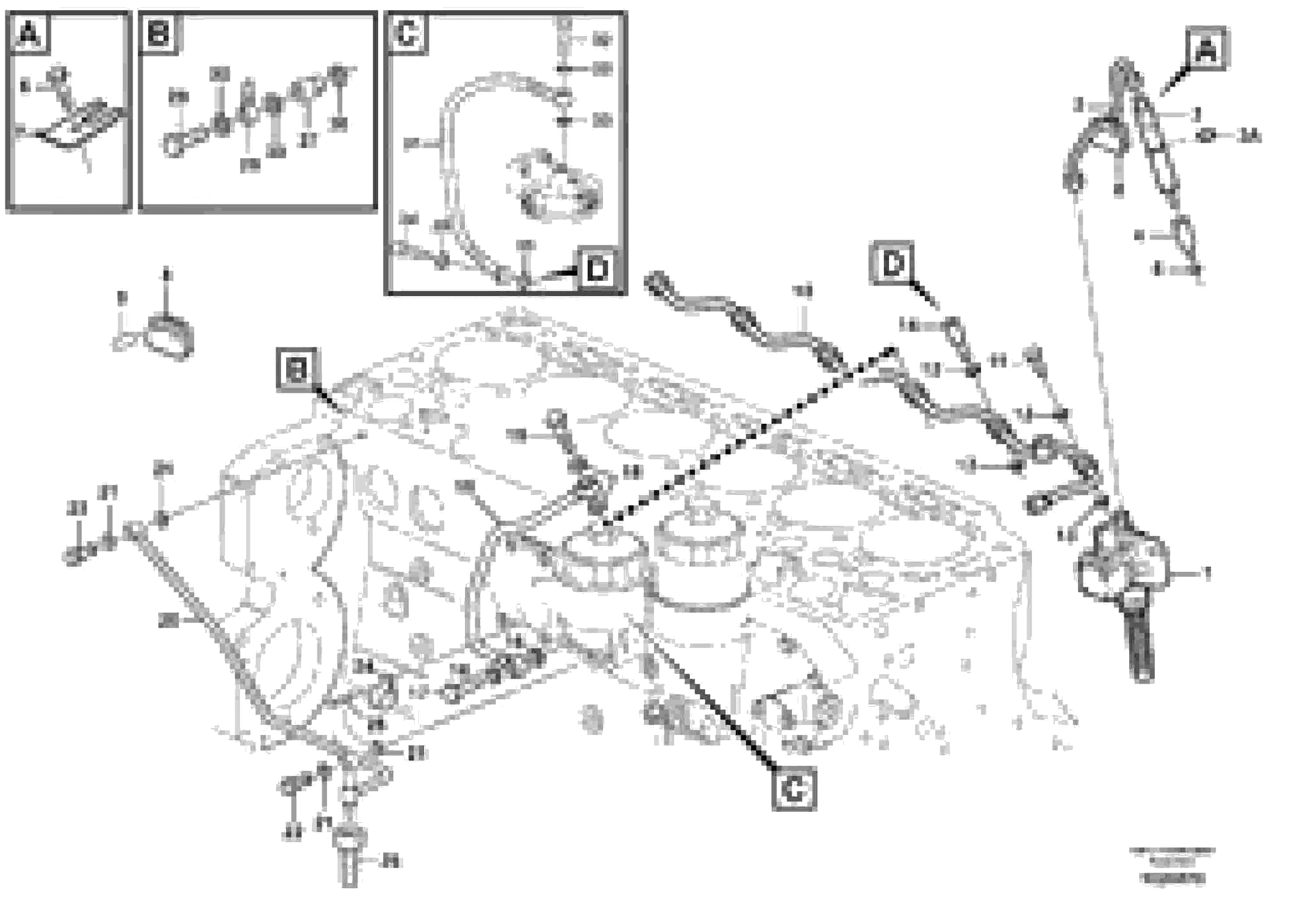 Схема запчастей Volvo EC180B - 13745 Fuel lines and injectors EC180B