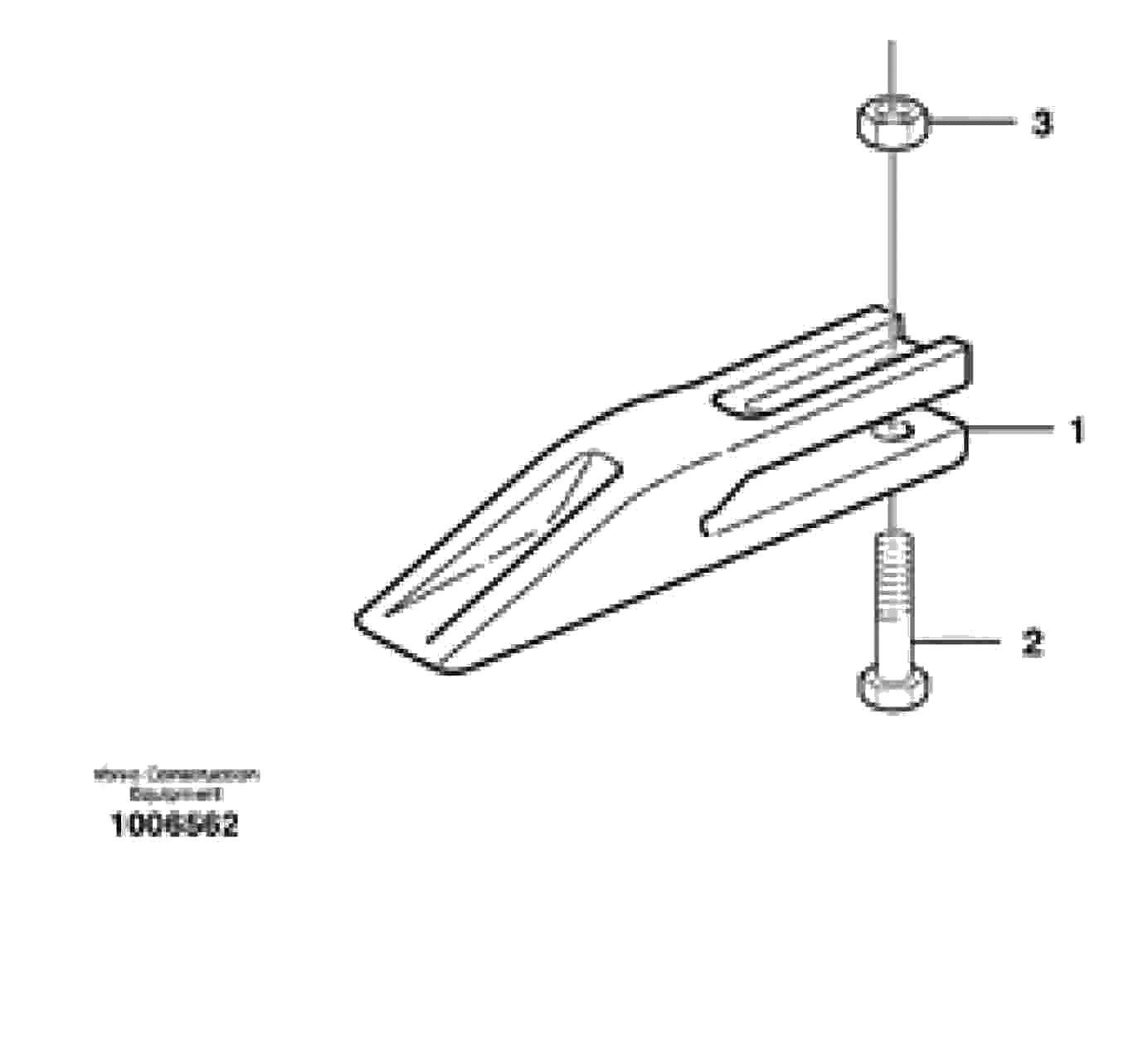 Схема запчастей Volvo EW200 - 36723 Зуб ковша ATTACHMENTS ATTACHMENTS BUCKETS