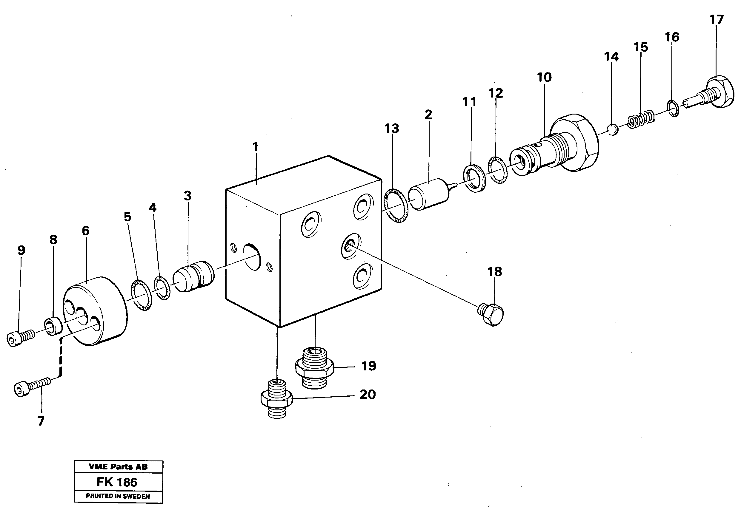 Схема запчастей Volvo EW200 - 45043 Axle locking system EW200 ?KERMAN ?KERMAN EW200