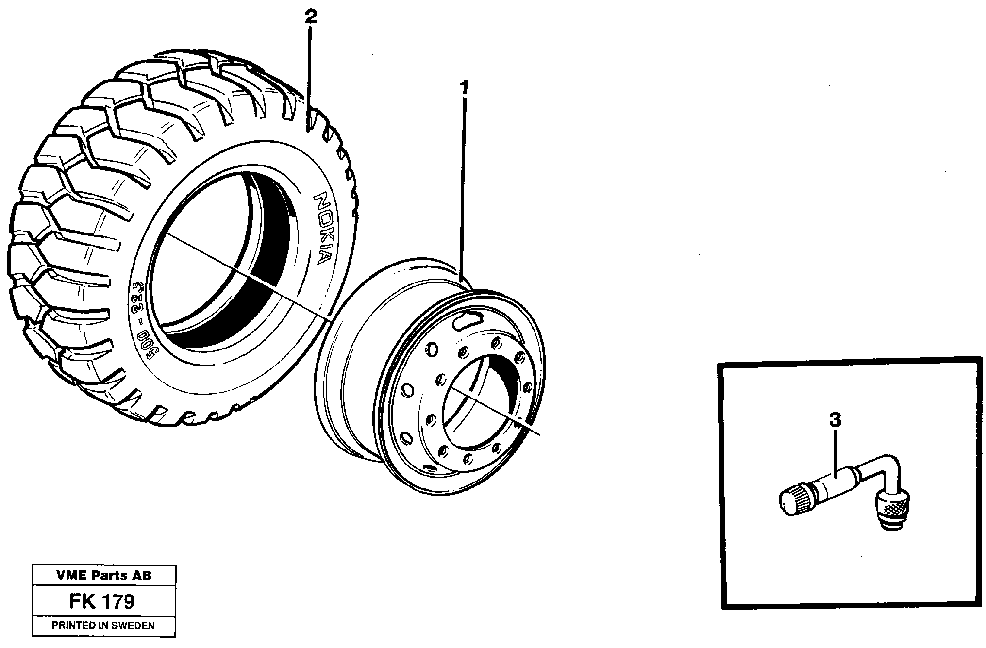 Схема запчастей Volvo EW200 - 18707 Wheels, wide - base EW200 ?KERMAN ?KERMAN EW200