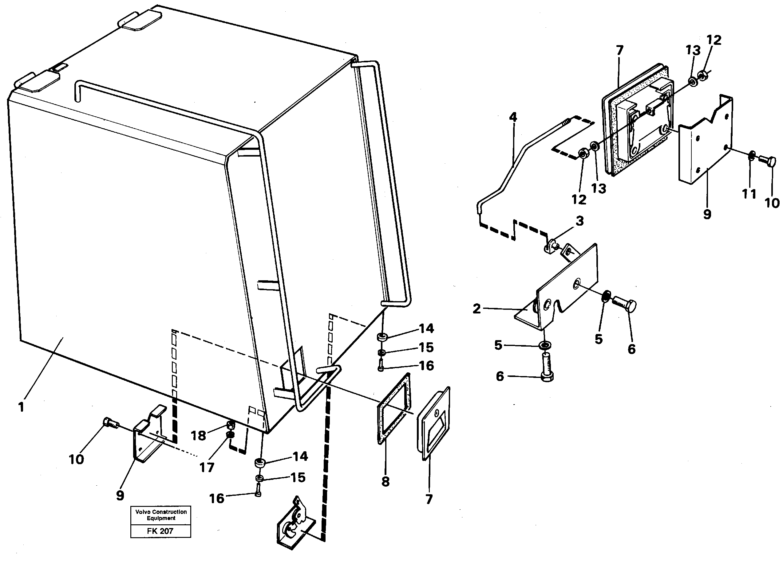 Схема запчастей Volvo EW200 - 42511 Casing over battery EW200 ?KERMAN ?KERMAN EW200