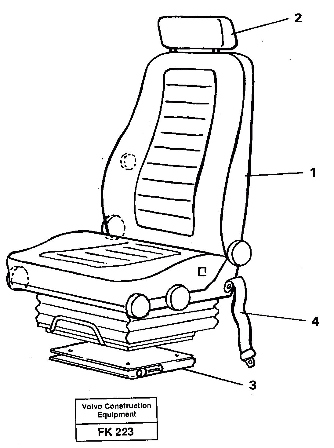 Схема запчастей Volvo EW200 - 18724 Operator seat Viking EW200 ?KERMAN ?KERMAN EW200