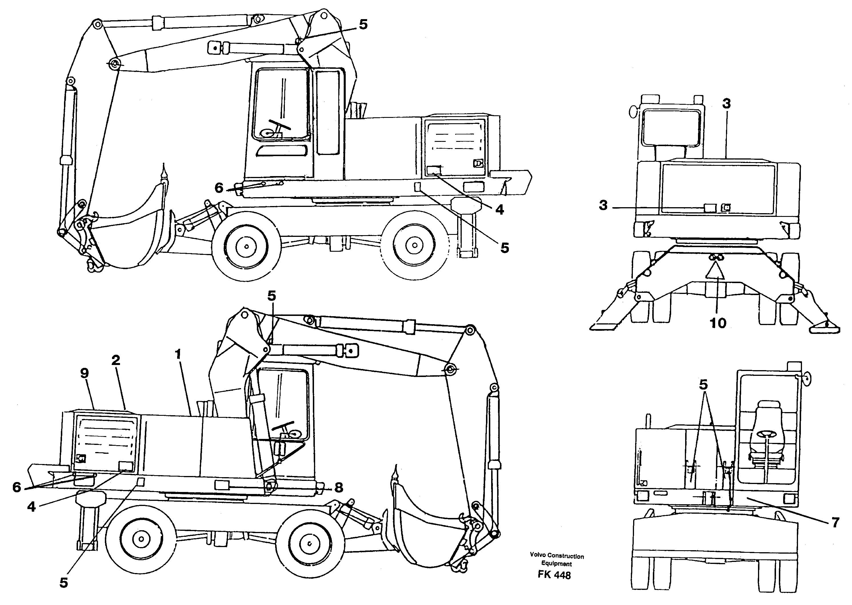 Схема запчастей Volvo EW200 - 15849 Sign plates and transfer,outer location EW200 ?KERMAN ?KERMAN EW200