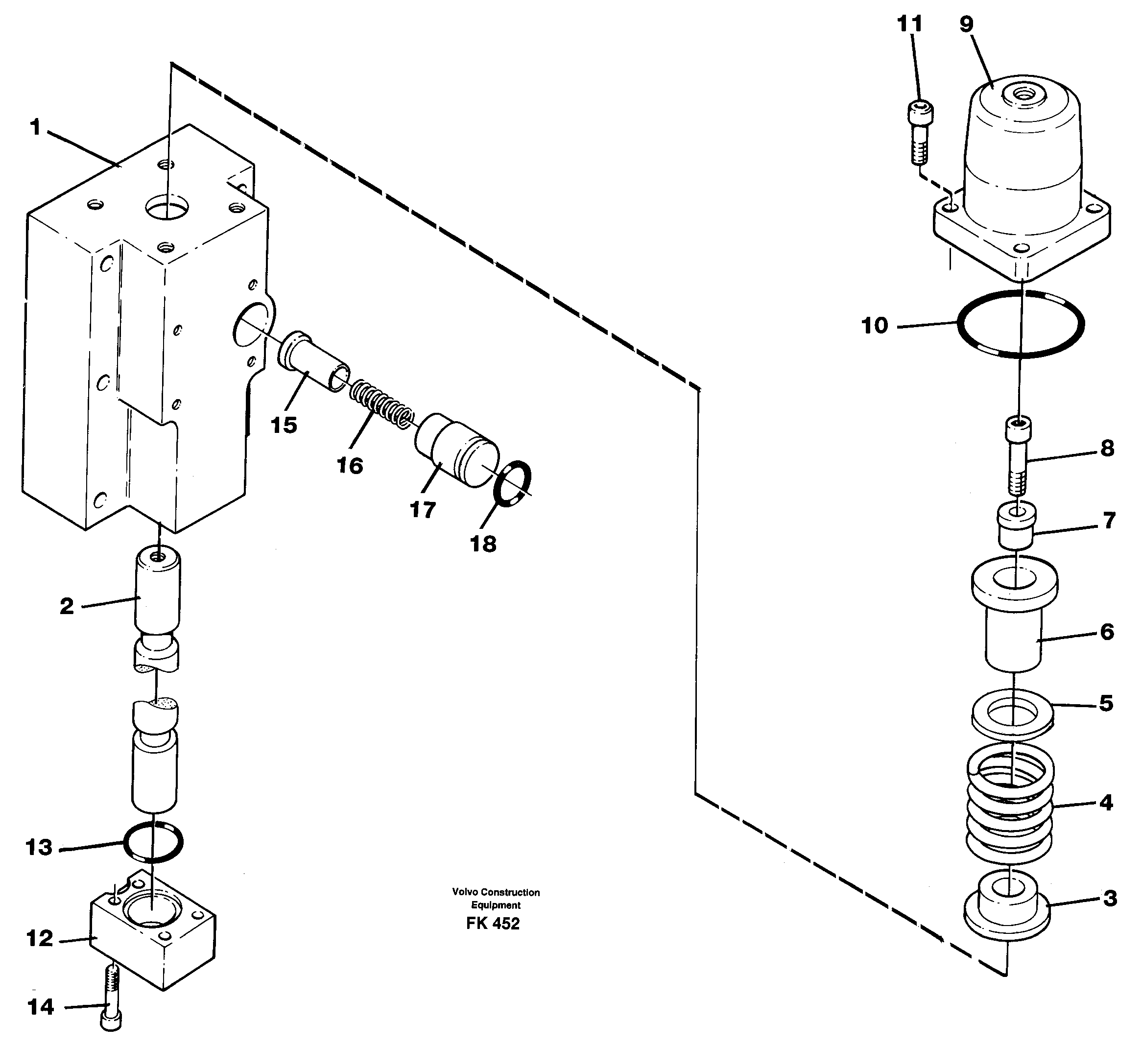 Схема запчастей Volvo EW200 - 102633 Four-way valve EW200 ?KERMAN ?KERMAN EW200