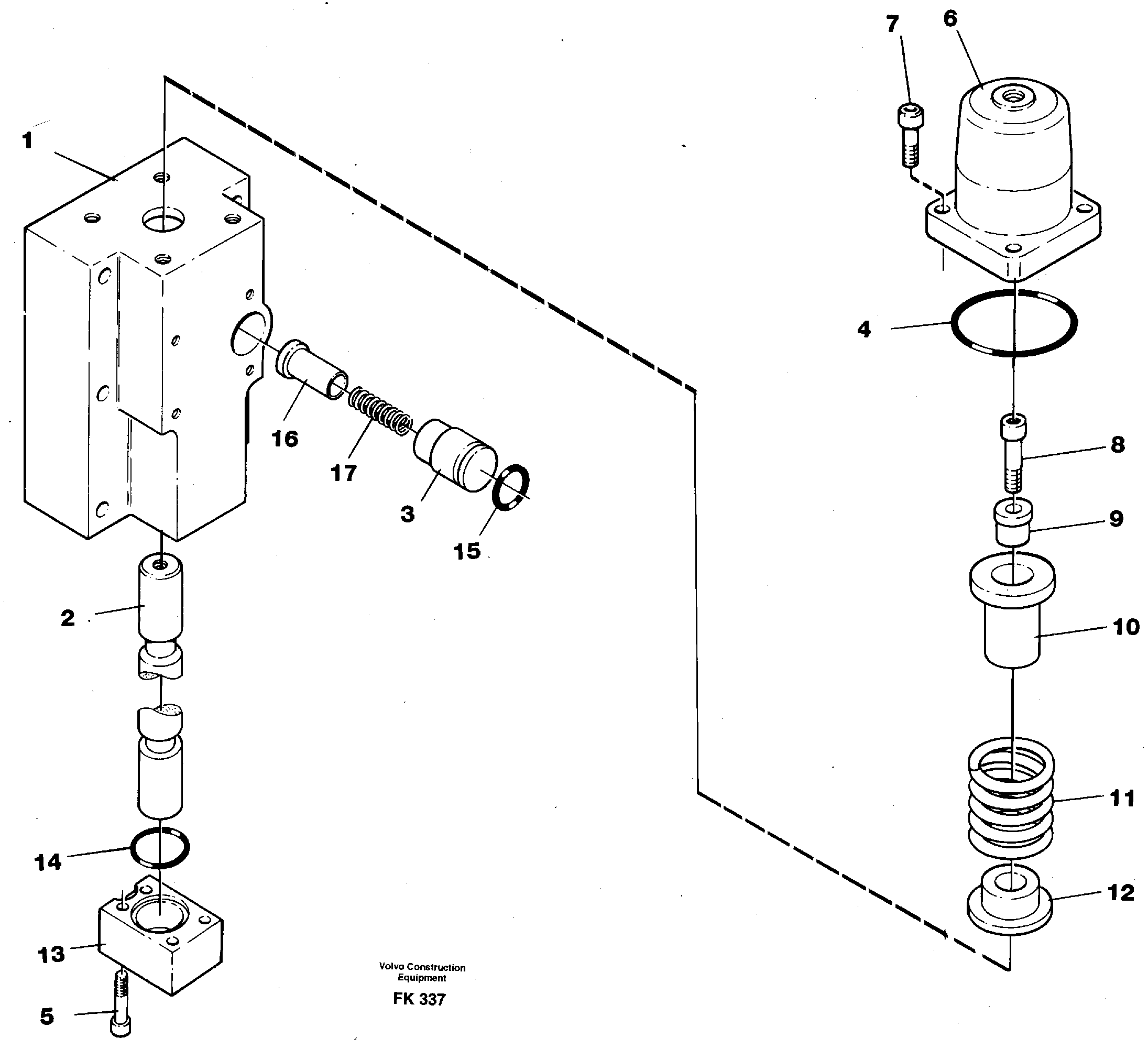 Схема запчастей Volvo EW200 - 102635 Four-way valve, boom primary EW200 ?KERMAN ?KERMAN EW200