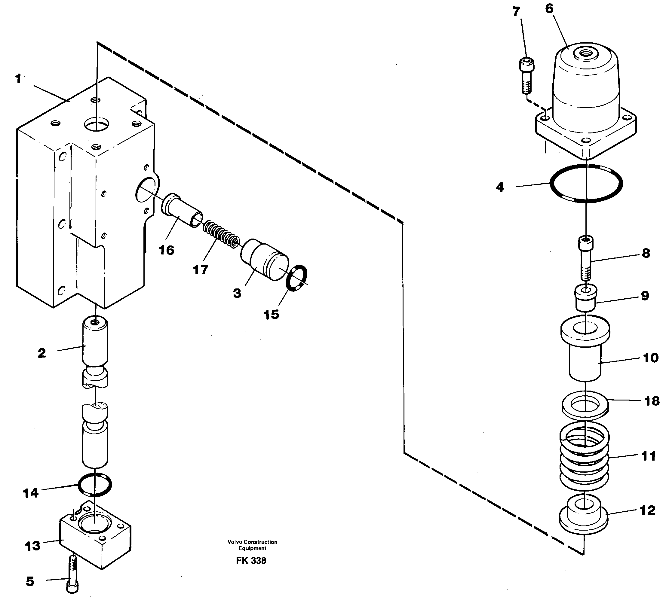 Схема запчастей Volvo EW200 - 106463 Four-way valve, boom secondary EW200 ?KERMAN ?KERMAN EW200